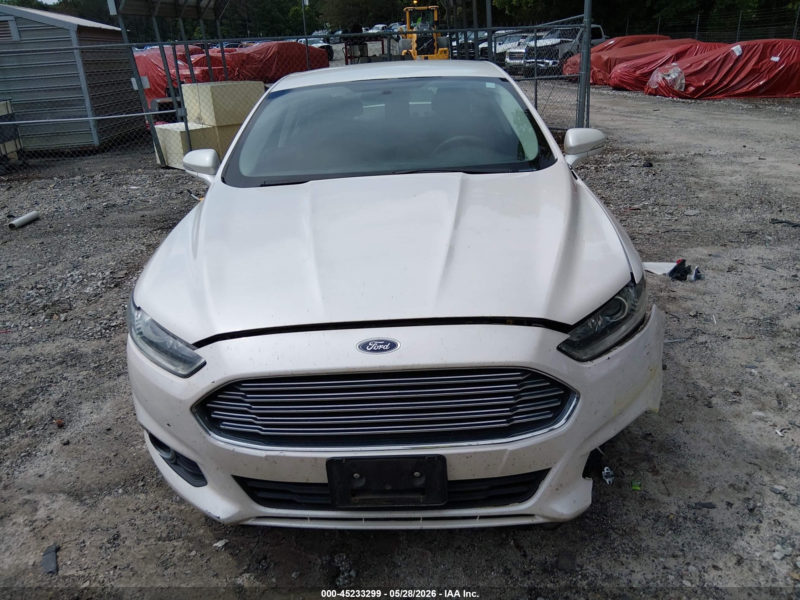 2013 Ford Fusion Se White vin: 3FA6P0HR4DR184038