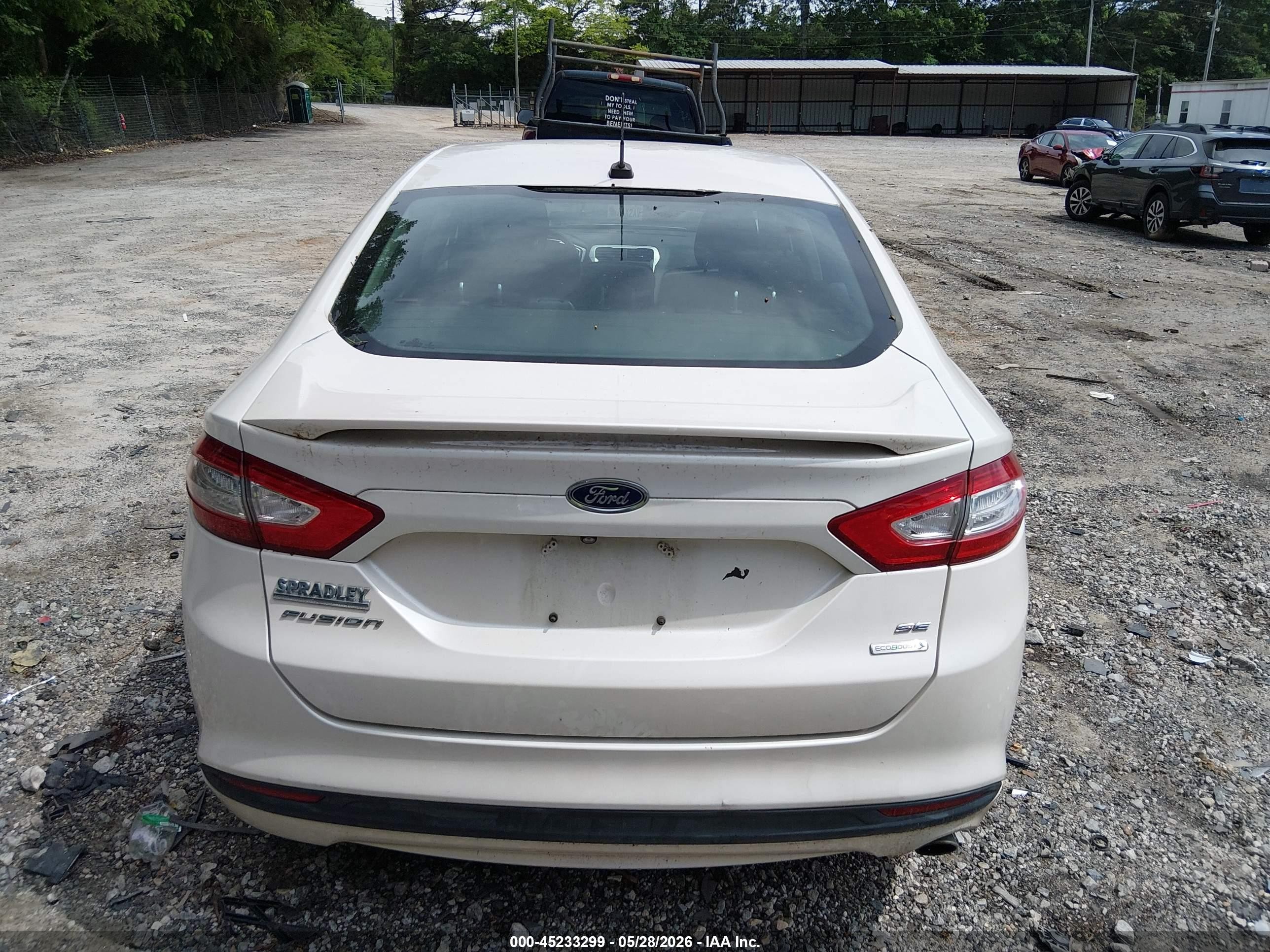 2013 Ford Fusion Se White vin: 3FA6P0HR4DR184038
