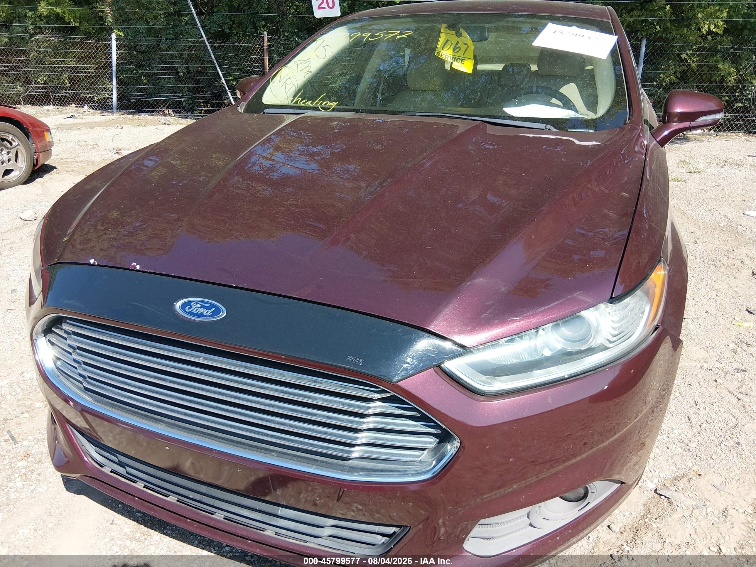 2013 Ford Fusion Se Maroon vin: 3FA6P0HR4DR205891