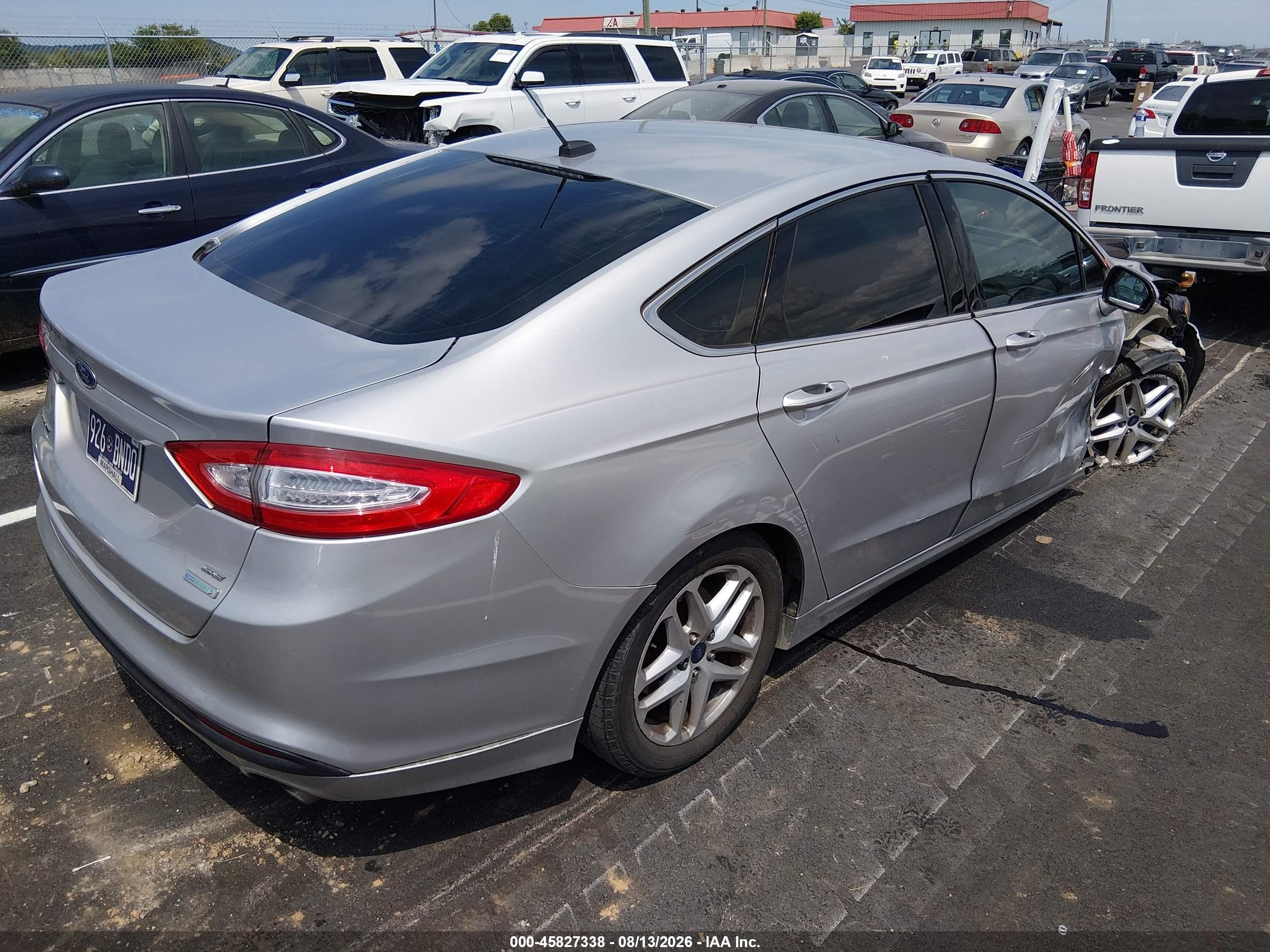2013 Ford Fusion Se Серый vin: 3FA6P0HR4DR279652