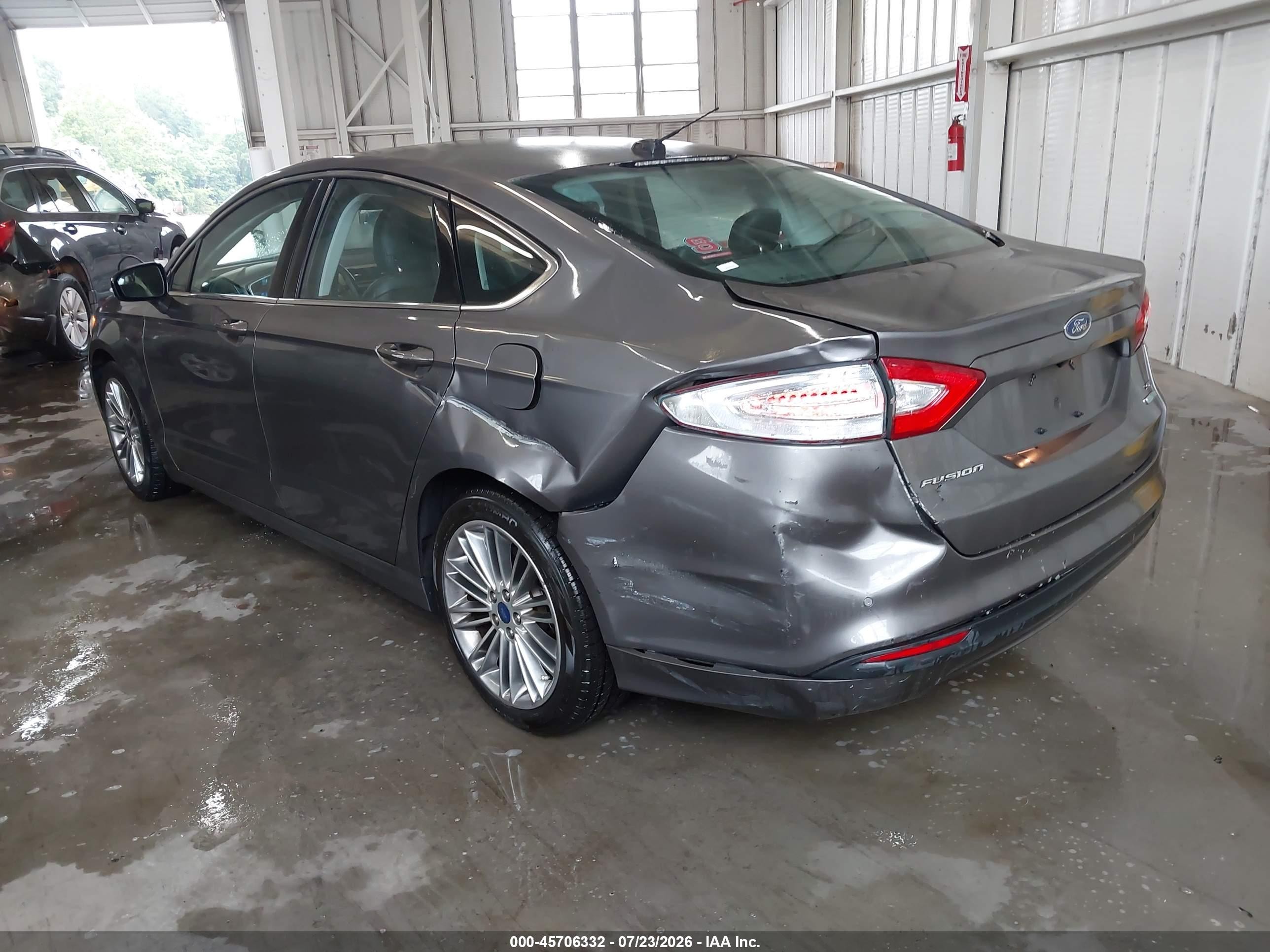 2013 Ford Fusion Se Gray vin: 3FA6P0HR4DR375328