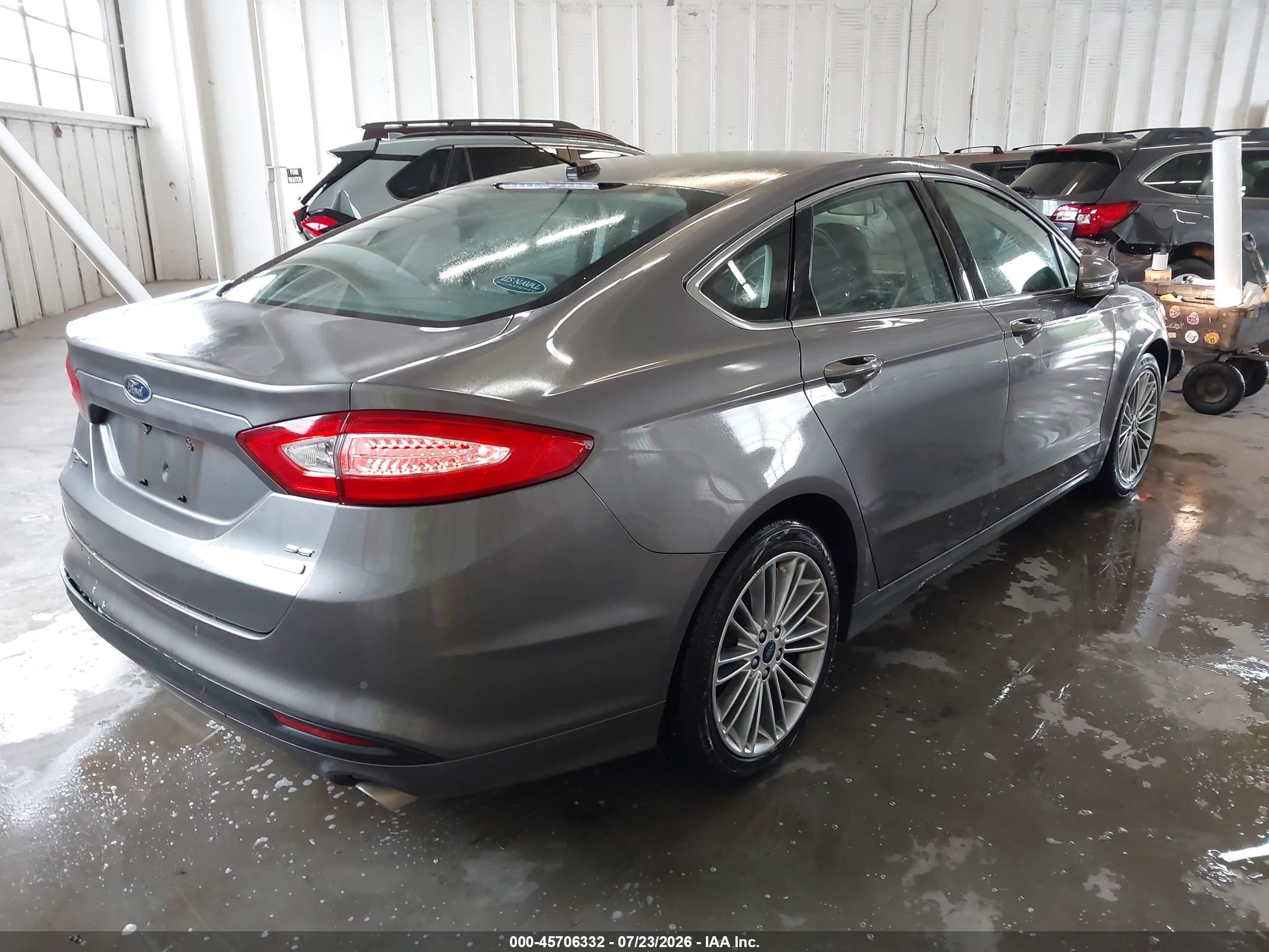 2013 Ford Fusion Se Gray vin: 3FA6P0HR4DR375328