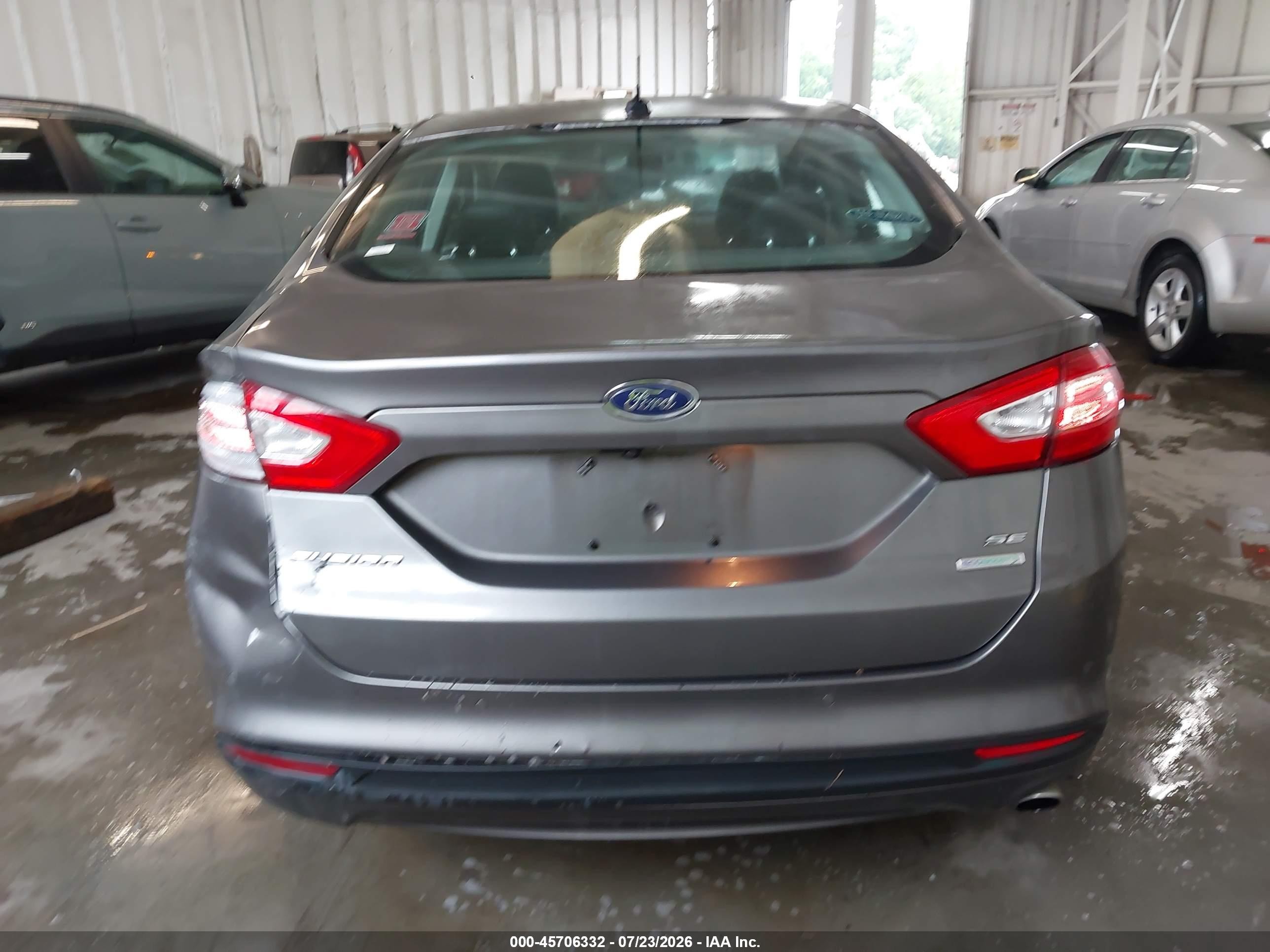 2013 Ford Fusion Se Gray vin: 3FA6P0HR4DR375328