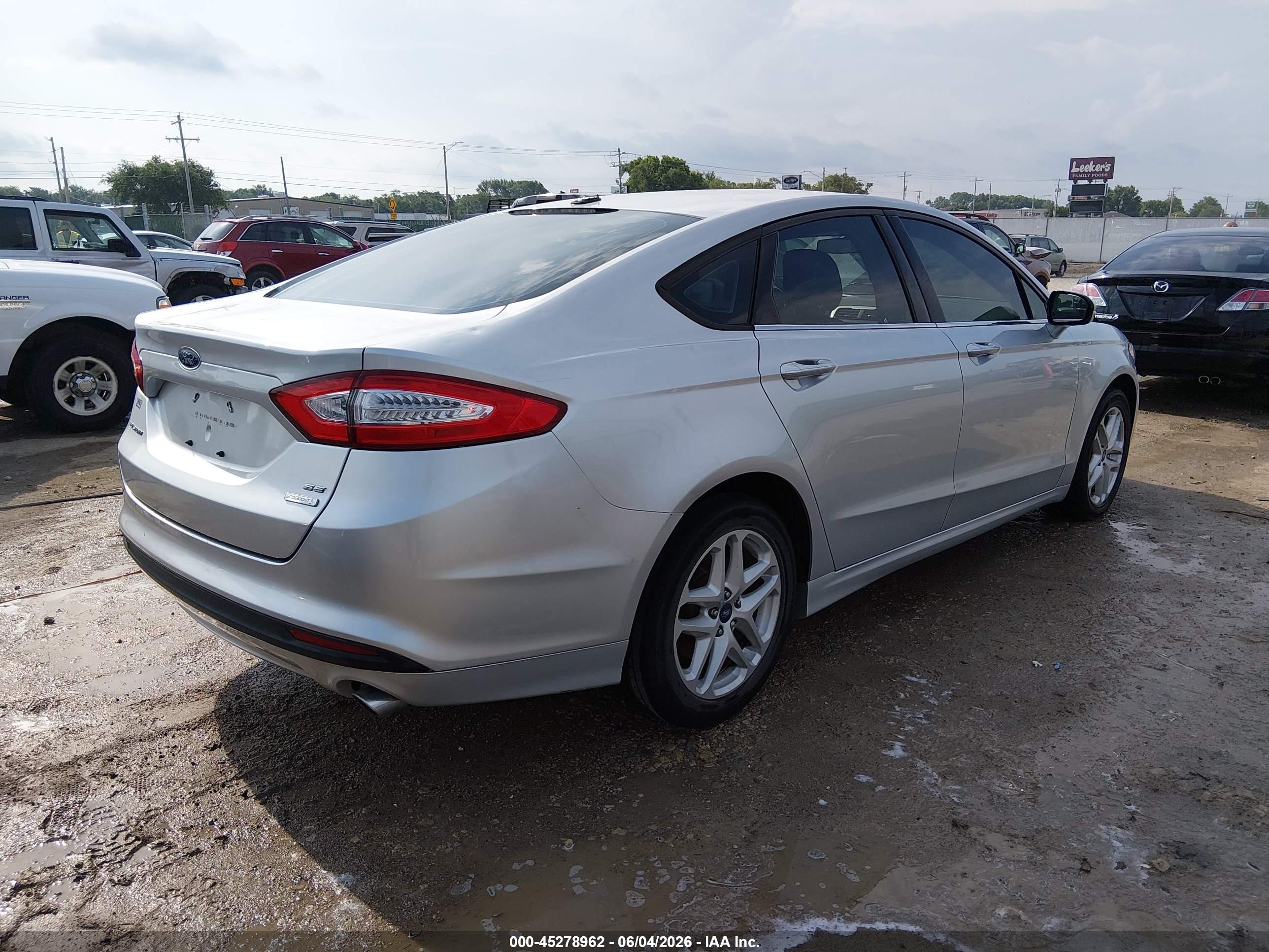 2013 Ford Fusion Se Silver vin: 3FA6P0HR4DR378925