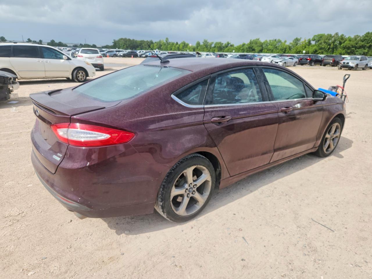 2013 Ford Fusion Se Burgundy vin: 3FA6P0HR5DR122776