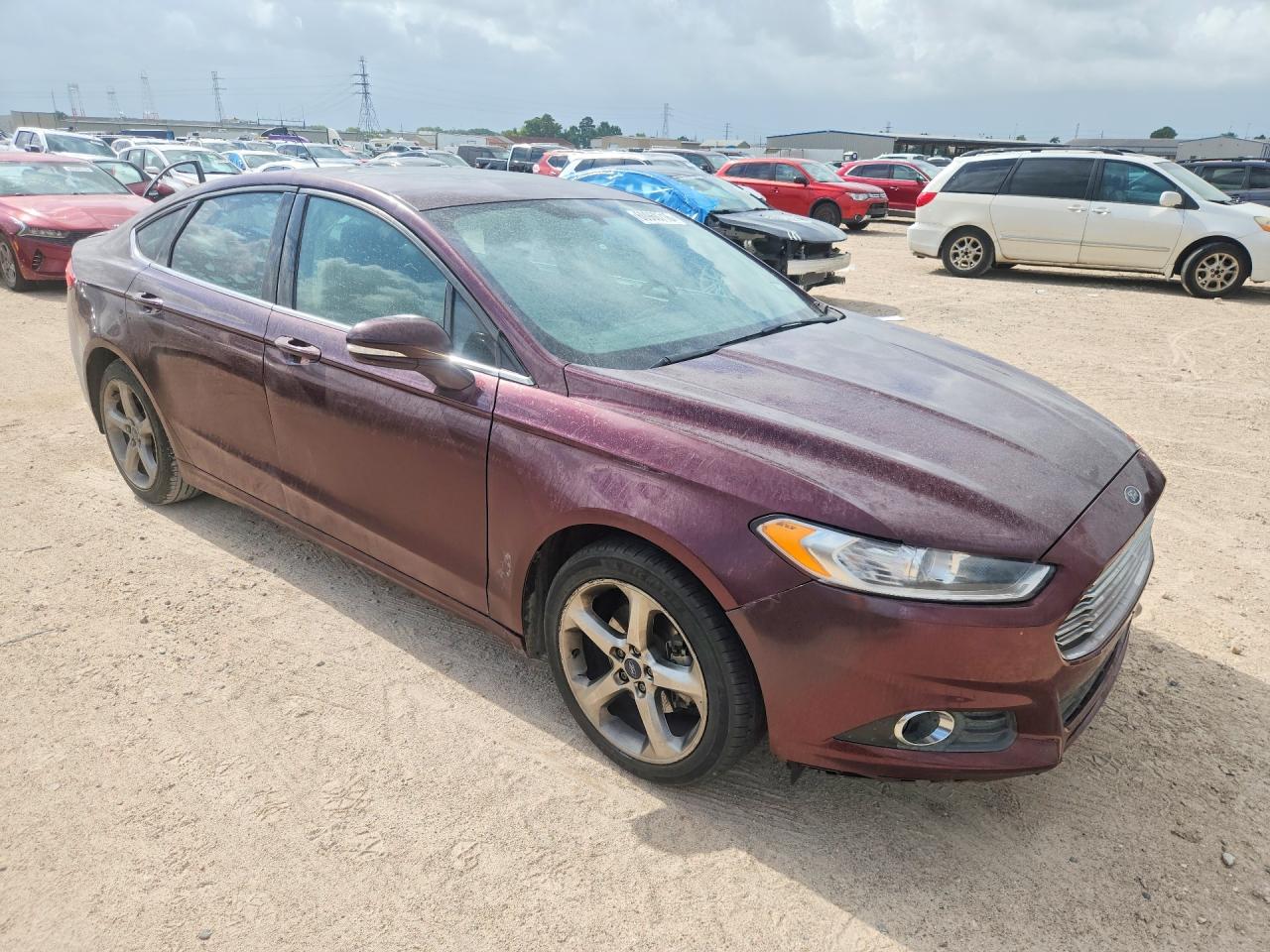 2013 Ford Fusion Se Burgundy vin: 3FA6P0HR5DR122776