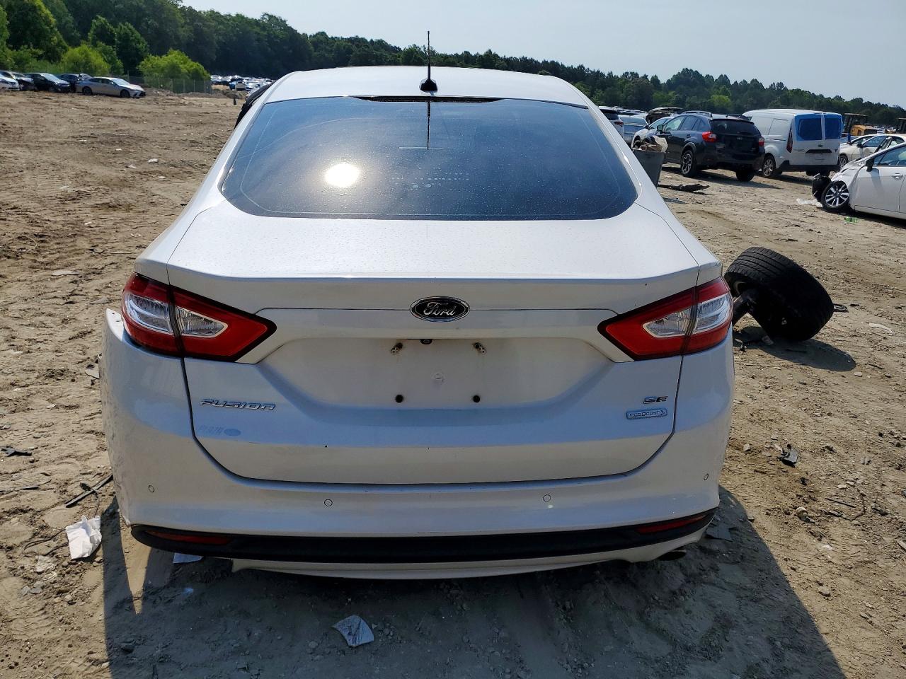 2013 Ford Fusion Se White vin: 3FA6P0HR5DR130487