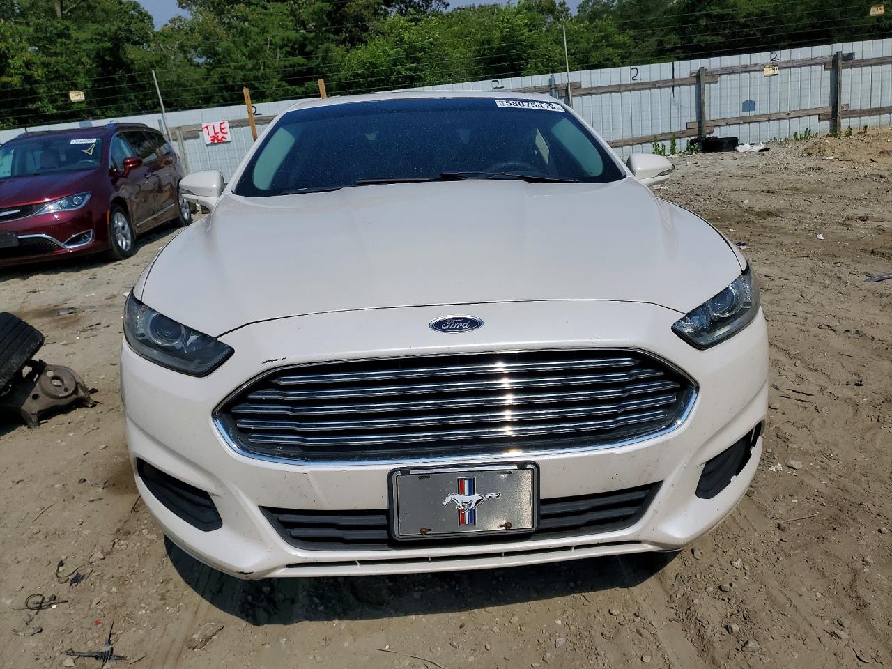 2013 Ford Fusion Se White vin: 3FA6P0HR5DR130487