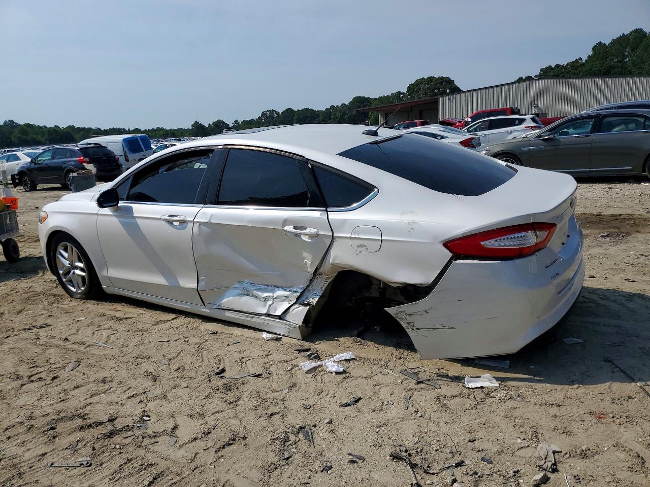 2013 Ford Fusion Se White vin: 3FA6P0HR5DR130487