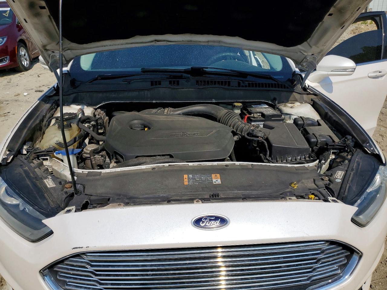 2013 Ford Fusion Se White vin: 3FA6P0HR5DR130487