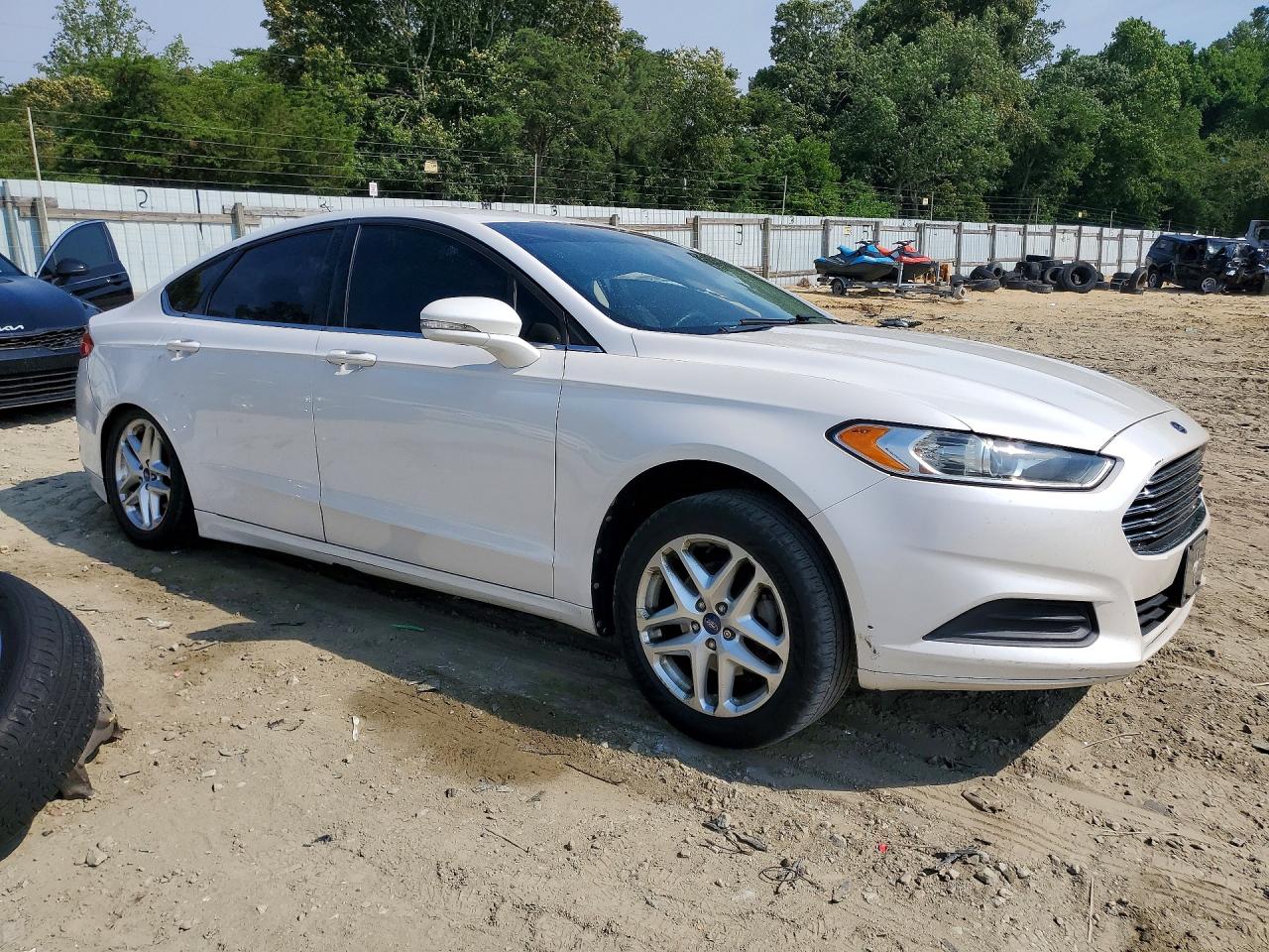 2013 Ford Fusion Se White vin: 3FA6P0HR5DR130487
