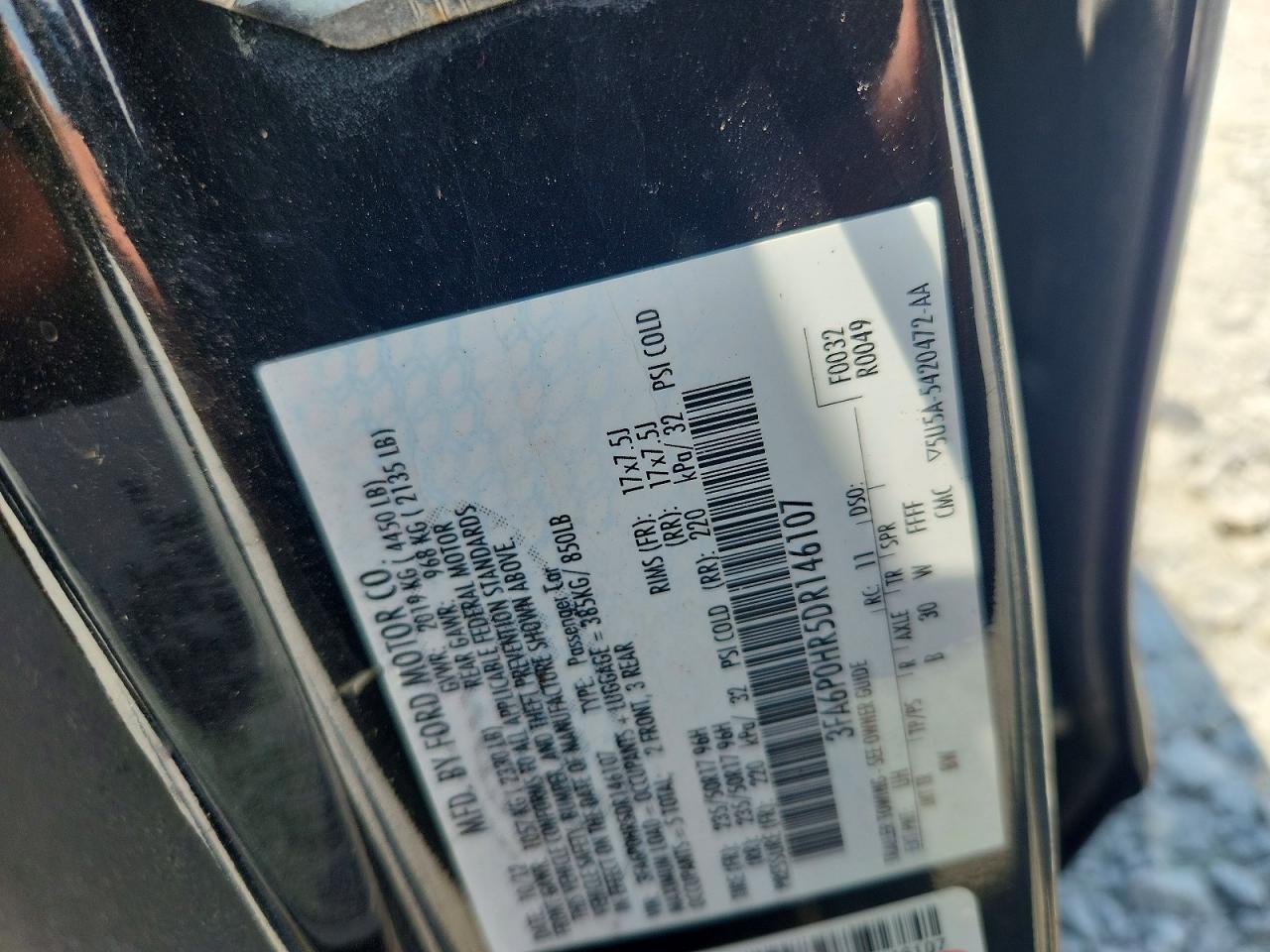 2013 Ford Fusion Se Black vin: 3FA6P0HR5DR146107