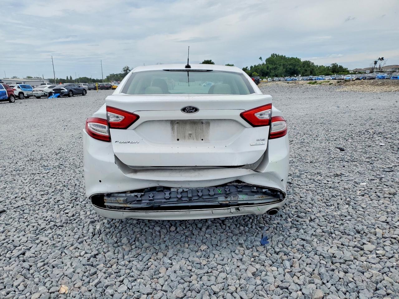 2013 Ford Fusion Se White vin: 3FA6P0HR5DR158466