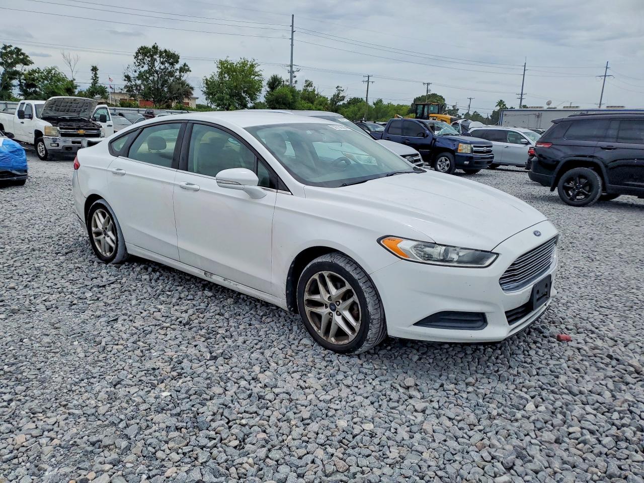 2013 Ford Fusion Se White vin: 3FA6P0HR5DR158466