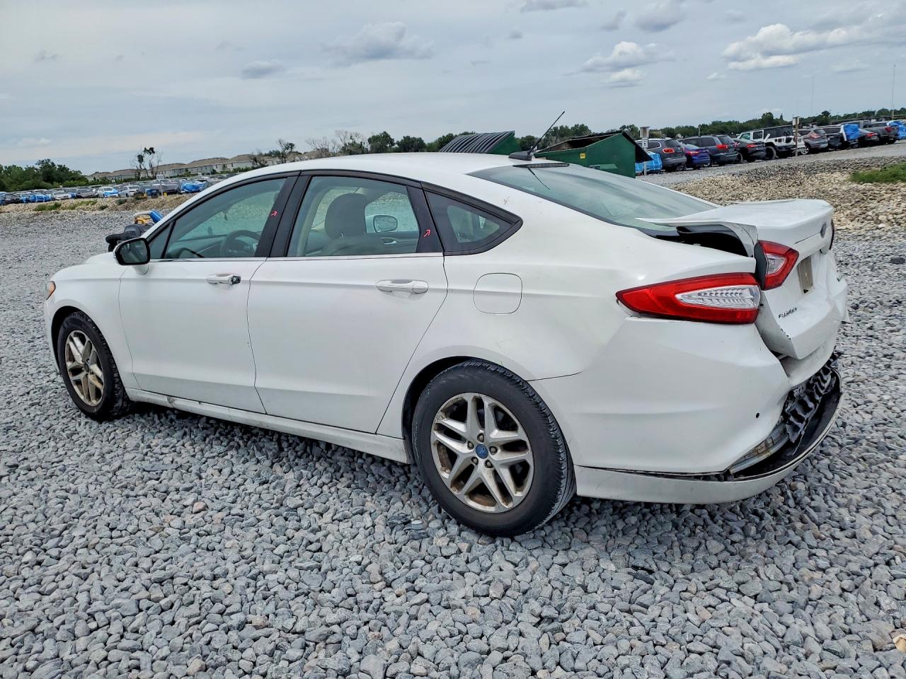 2013 Ford Fusion Se White vin: 3FA6P0HR5DR158466