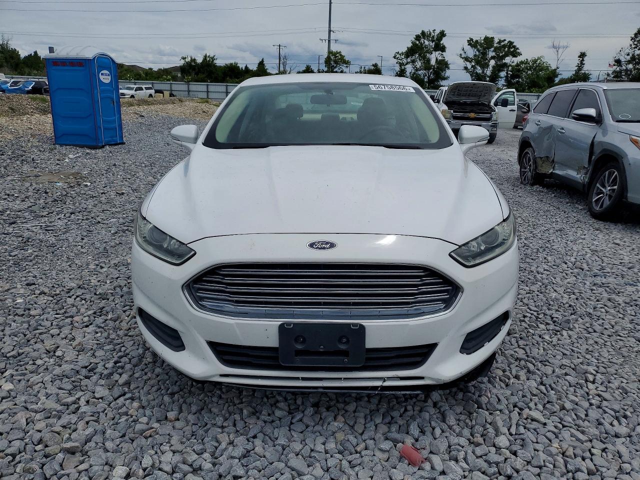 2013 Ford Fusion Se White vin: 3FA6P0HR5DR158466