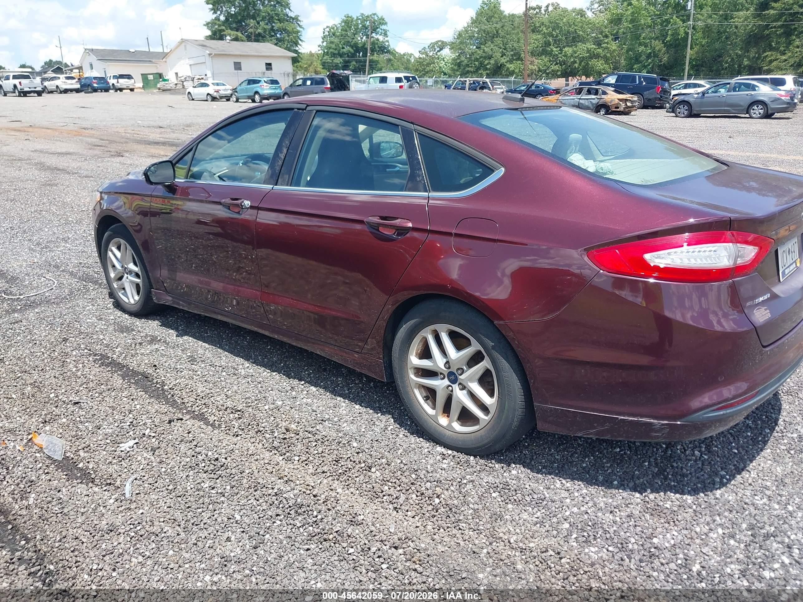 2013 Ford Fusion Se Burgundy vin: 3FA6P0HR5DR158600