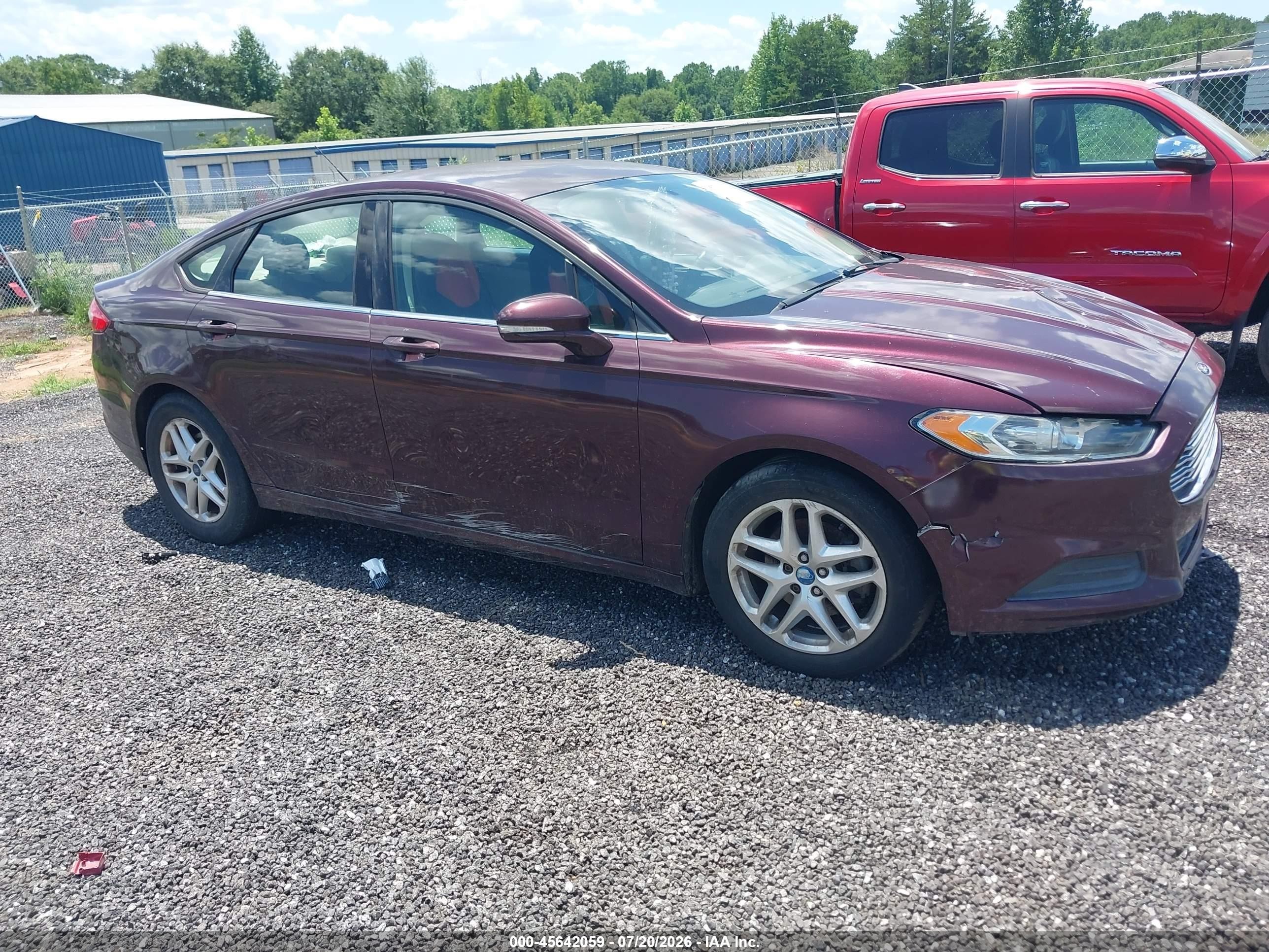 2013 Ford Fusion Se Burgundy vin: 3FA6P0HR5DR158600