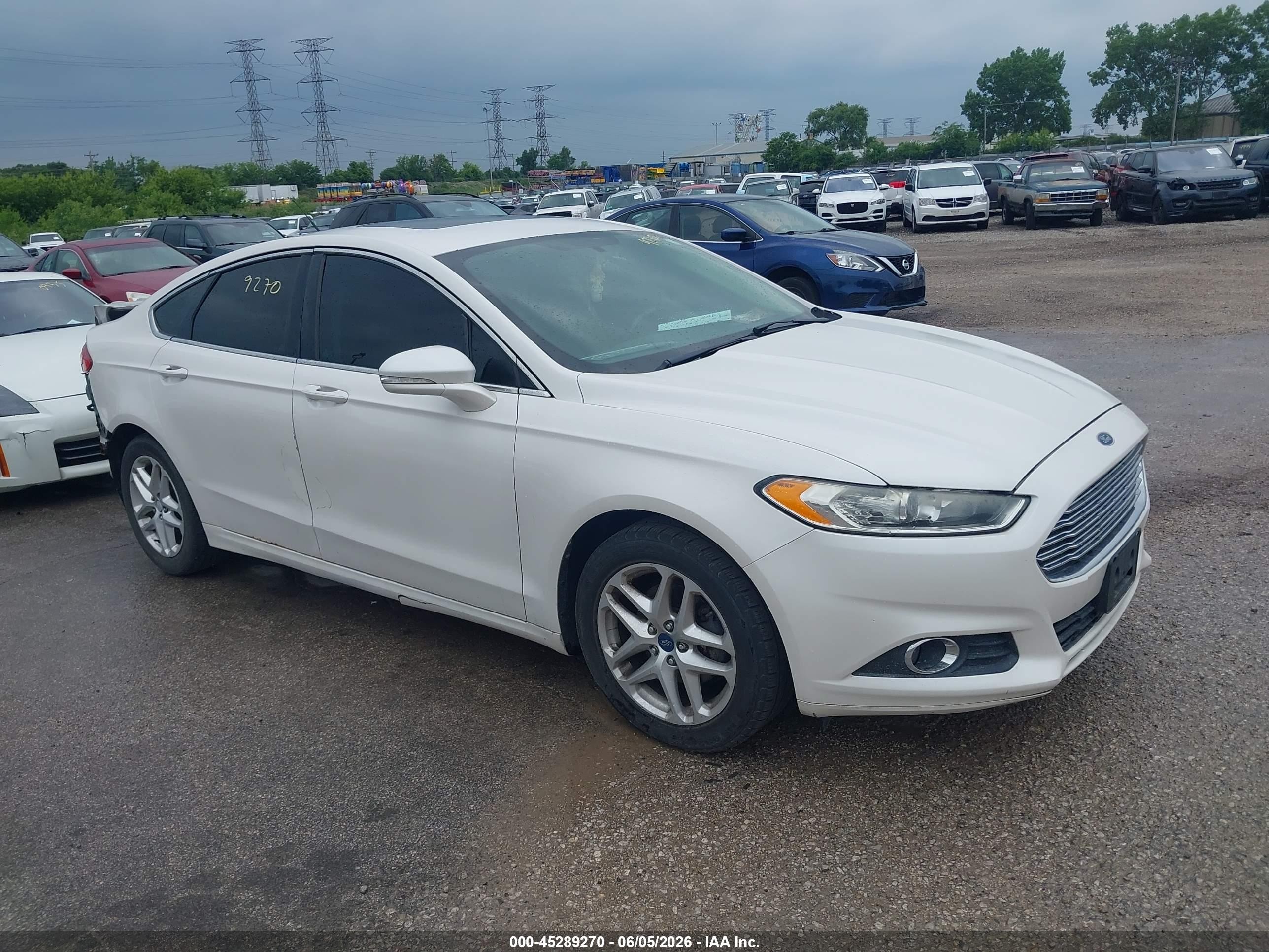 2013 Ford Fusion Se White vin: 3FA6P0HR5DR217595