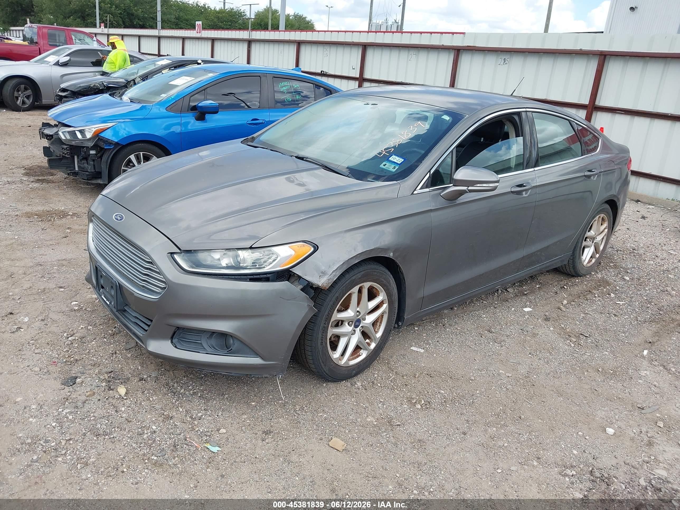 2013 Ford Fusion Se Gray vin: 3FA6P0HR5DR230377