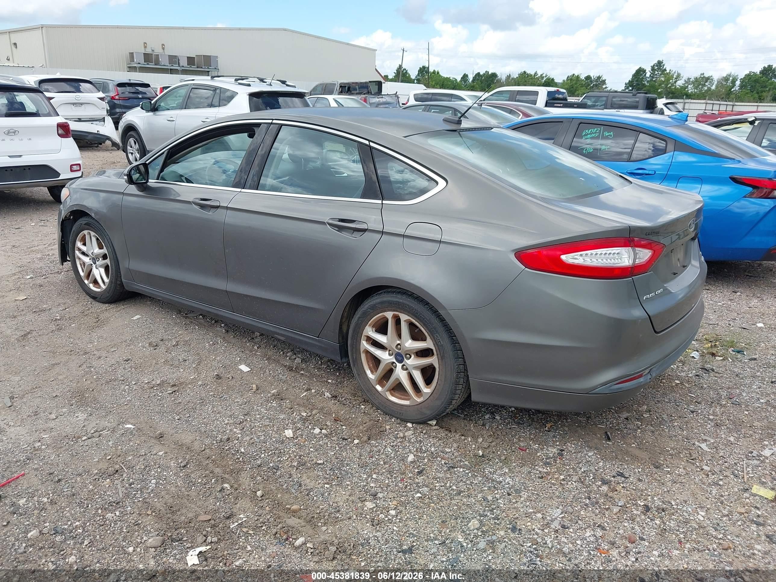 2013 Ford Fusion Se Gray vin: 3FA6P0HR5DR230377