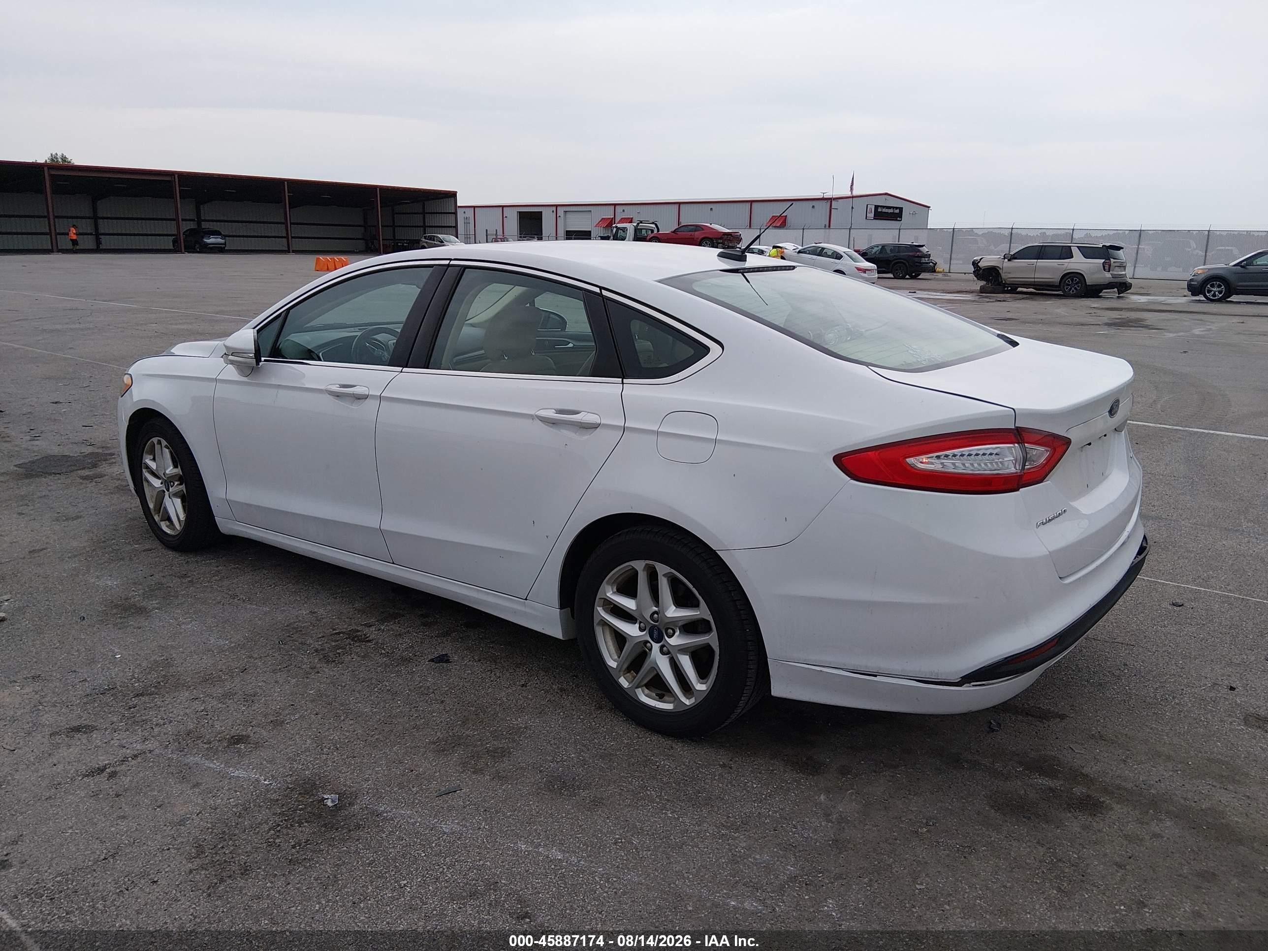 2013 Ford Fusion Se White vin: 3FA6P0HR5DR259538