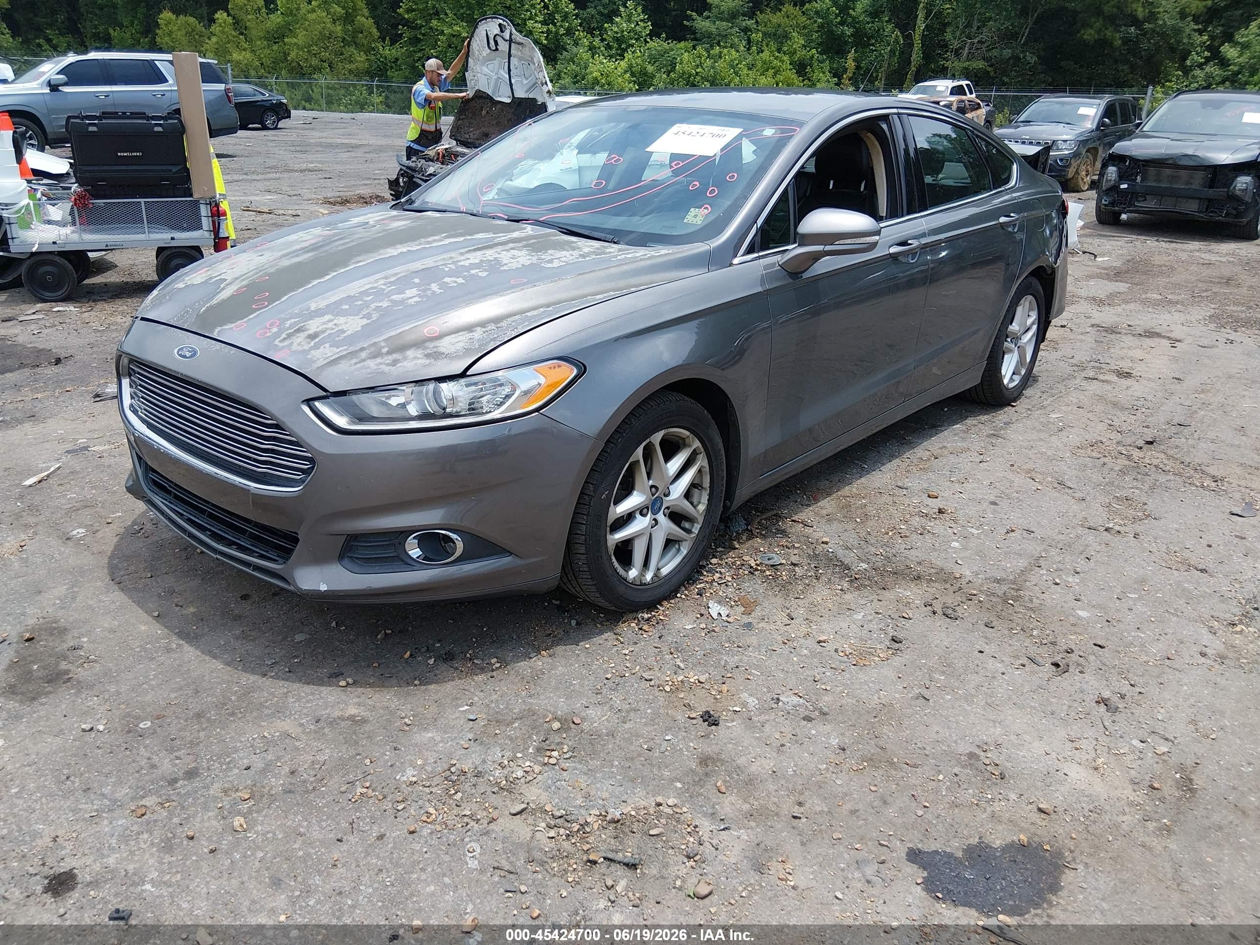 2013 Ford Fusion Se Gray vin: 3FA6P0HR5DR262360