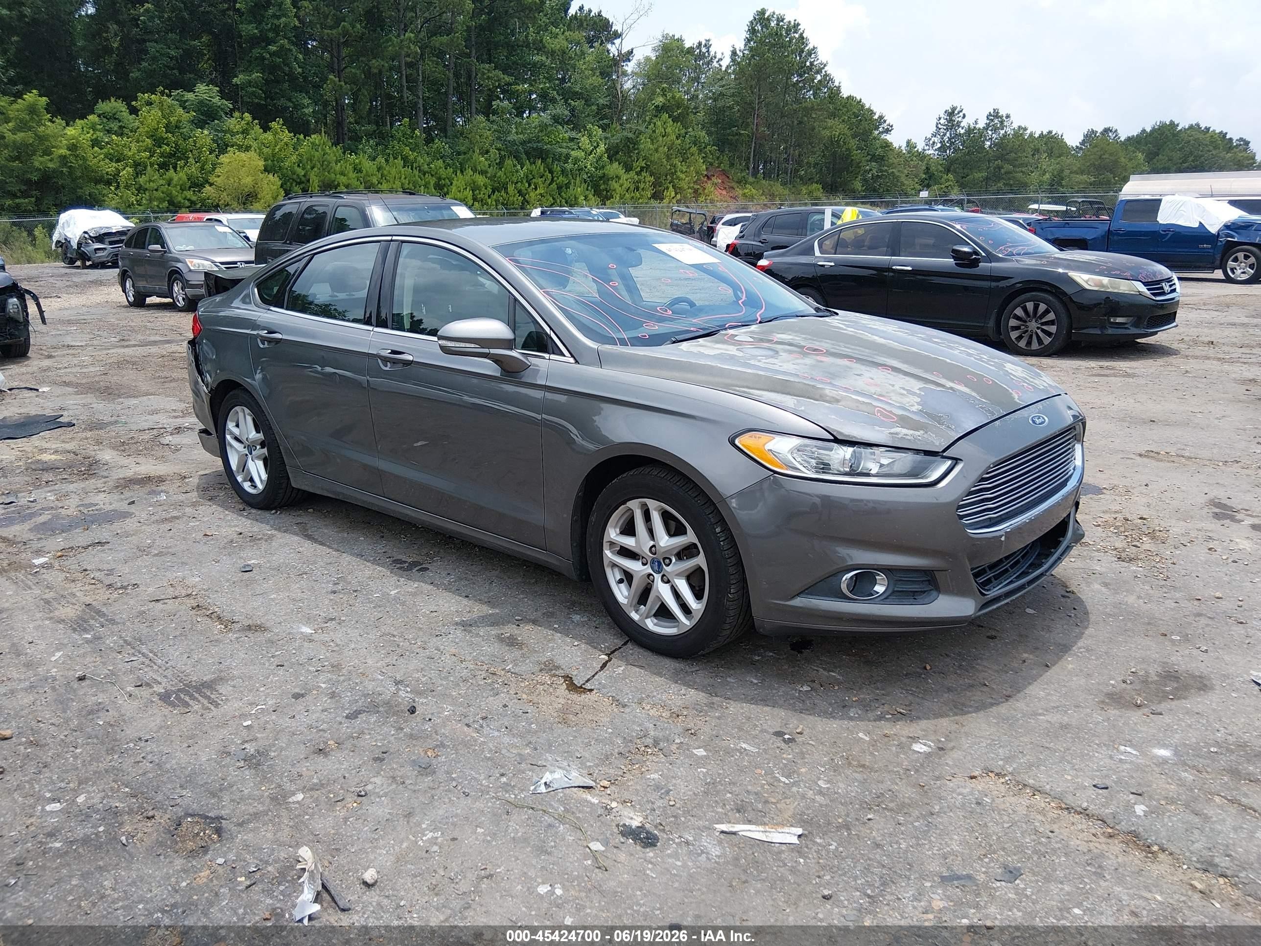 2013 Ford Fusion Se Gray vin: 3FA6P0HR5DR262360