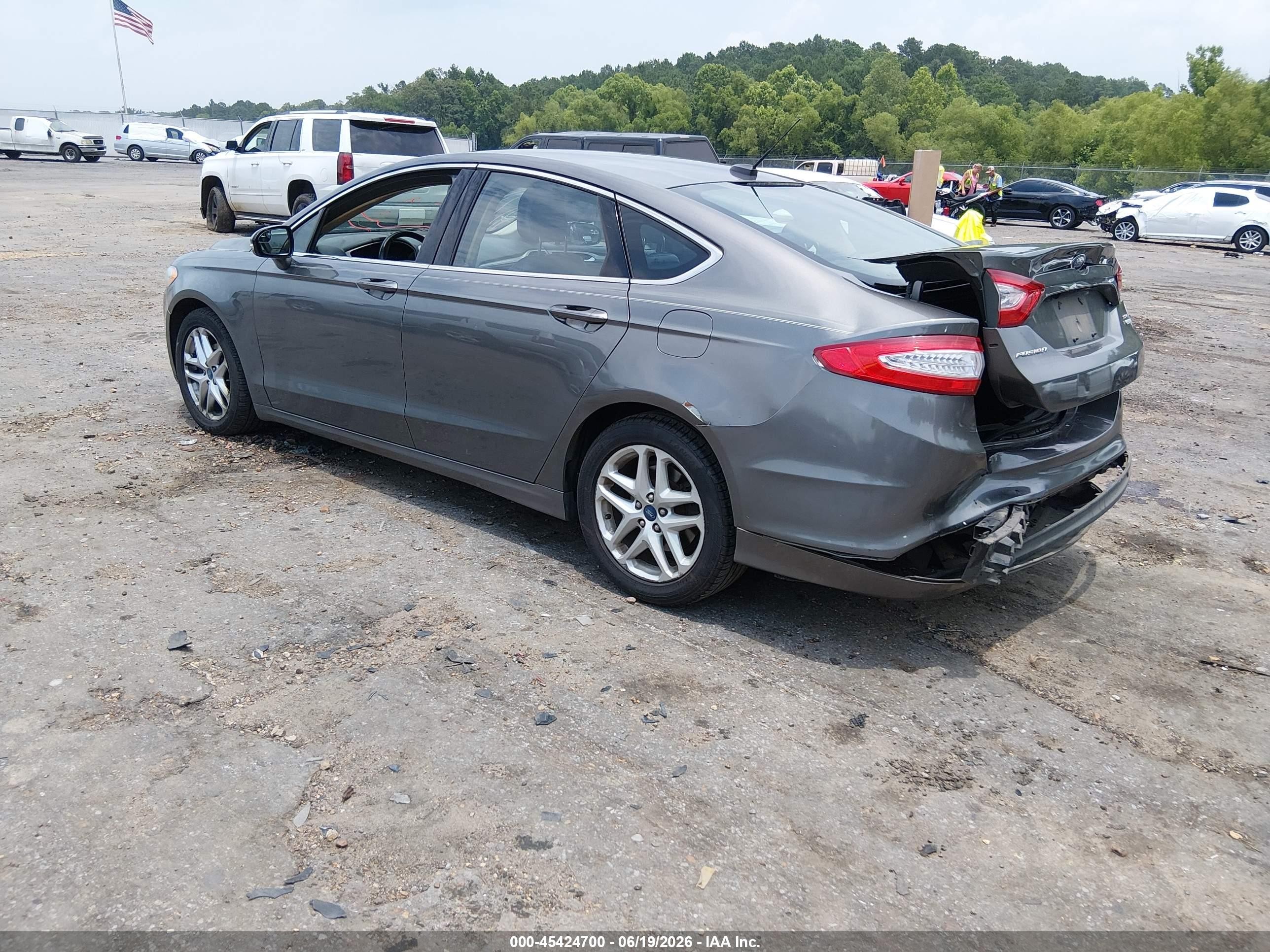 2013 Ford Fusion Se Gray vin: 3FA6P0HR5DR262360