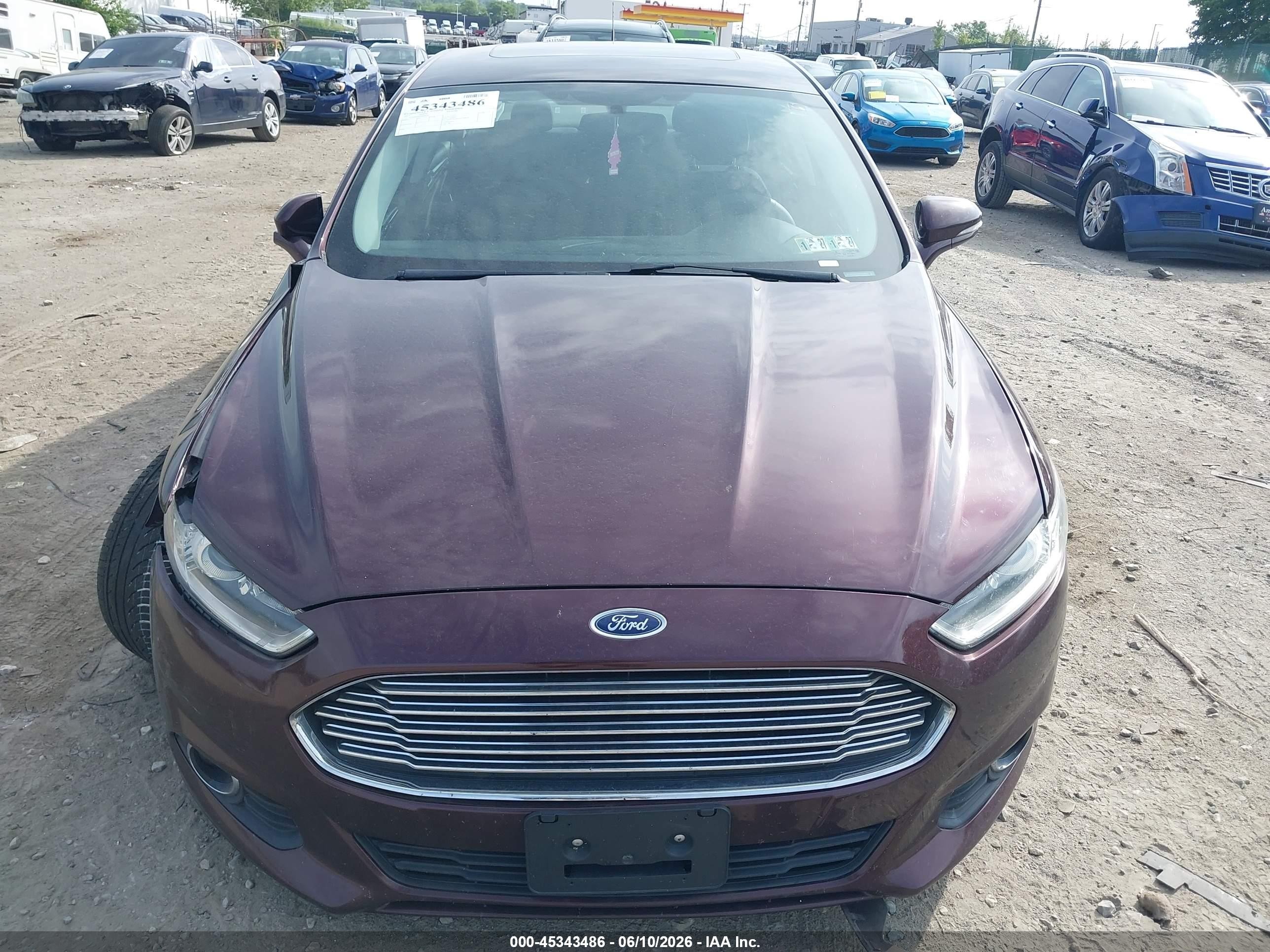 2013 Ford Fusion Se Burgundy vin: 3FA6P0HR5DR266201