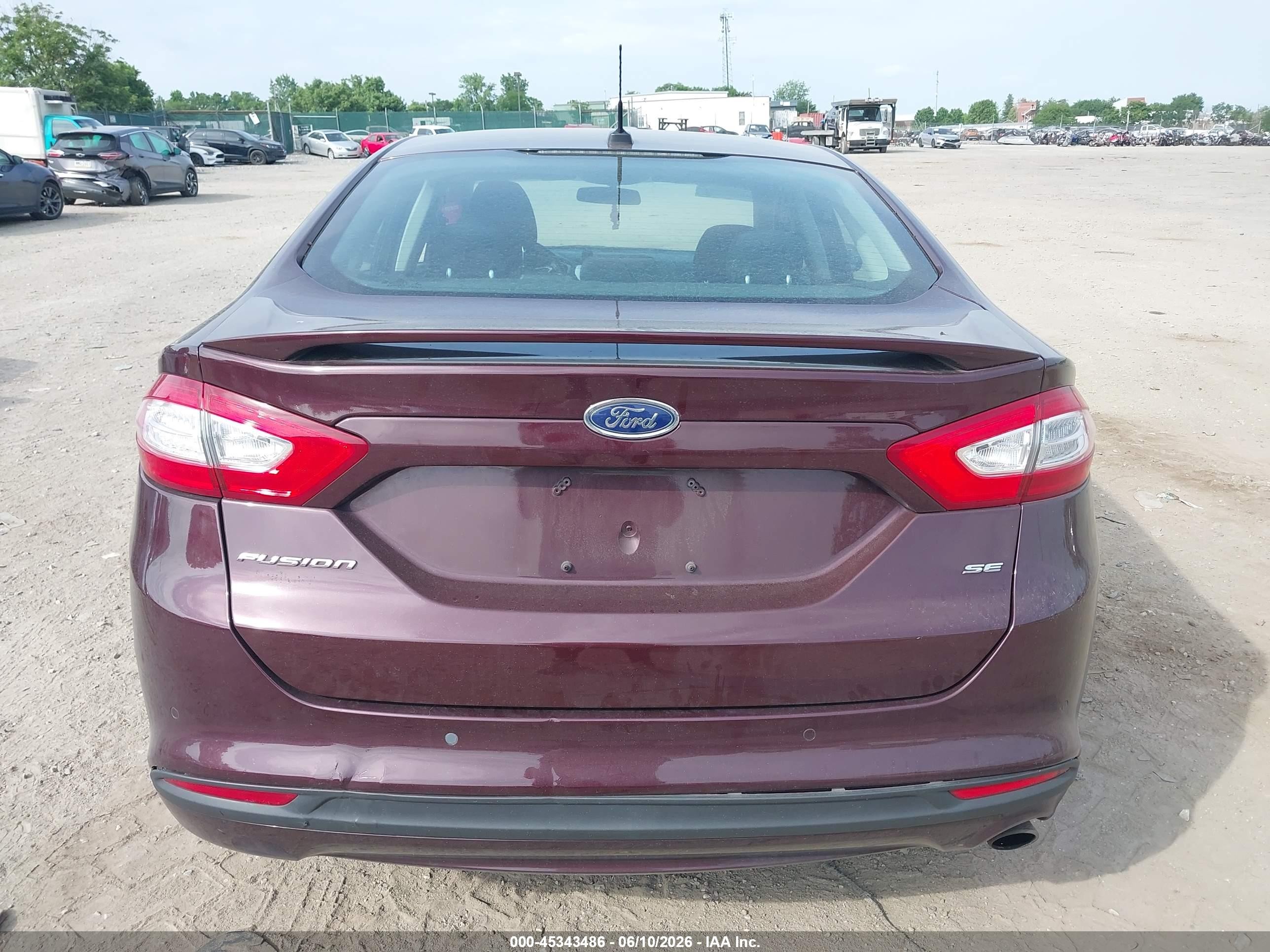 2013 Ford Fusion Se Burgundy vin: 3FA6P0HR5DR266201