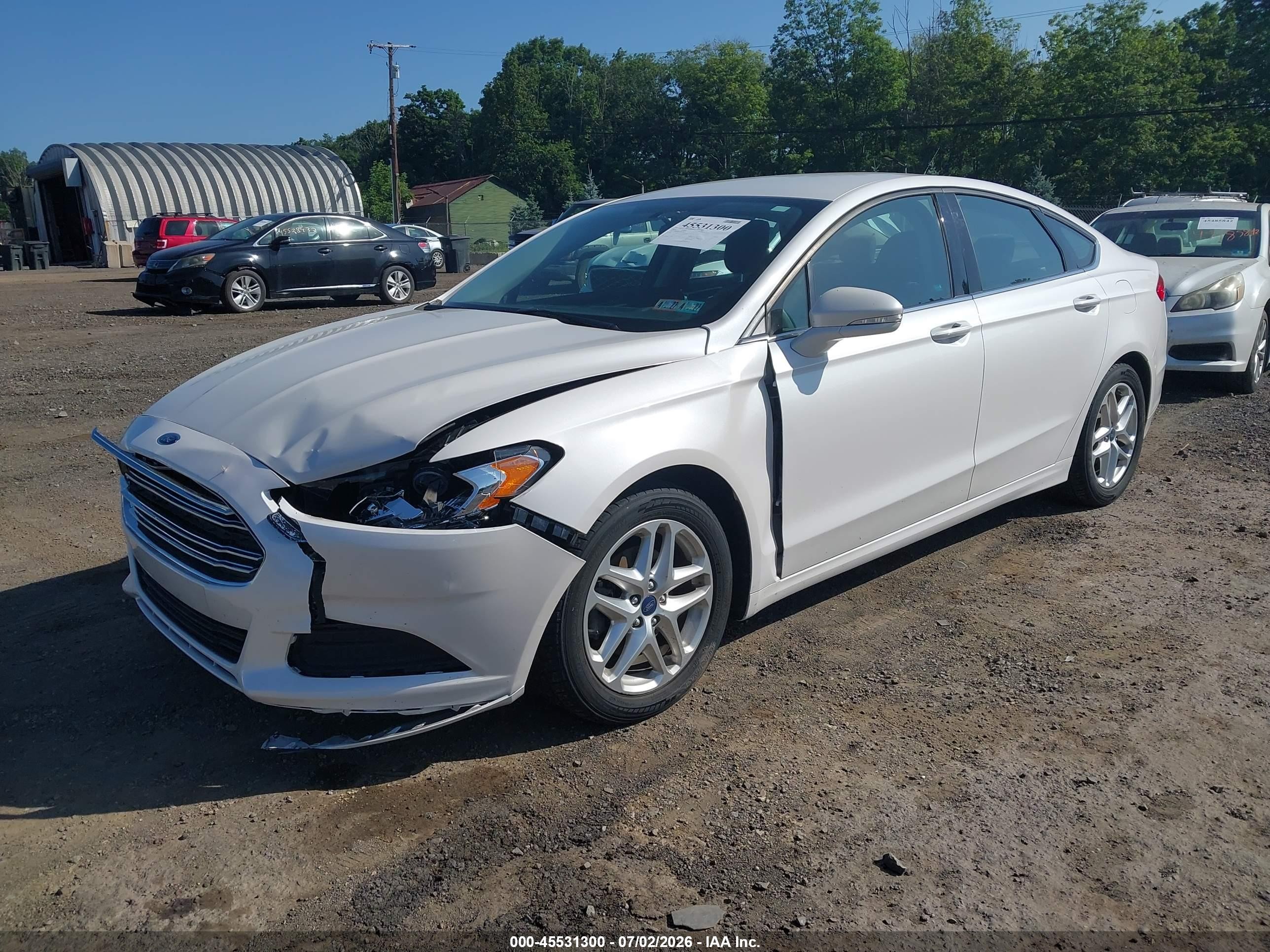 2013 Ford Fusion Se White vin: 3FA6P0HR5DR316983