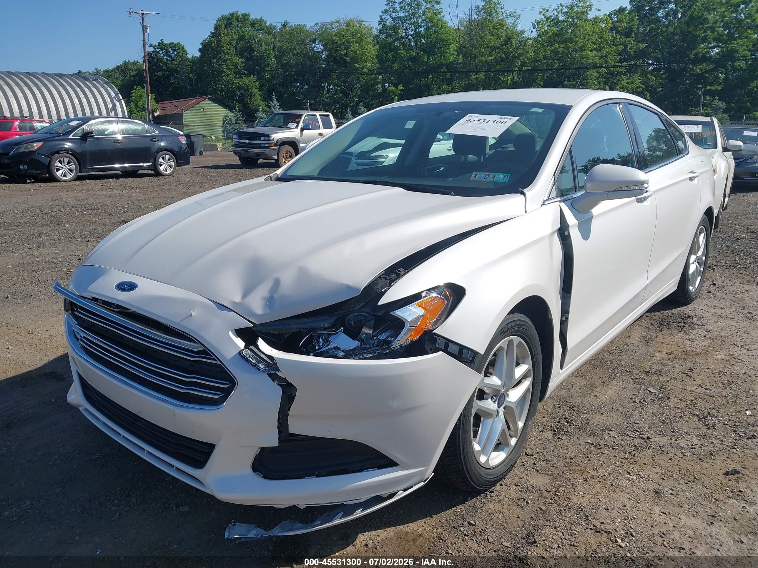 2013 Ford Fusion Se White vin: 3FA6P0HR5DR316983