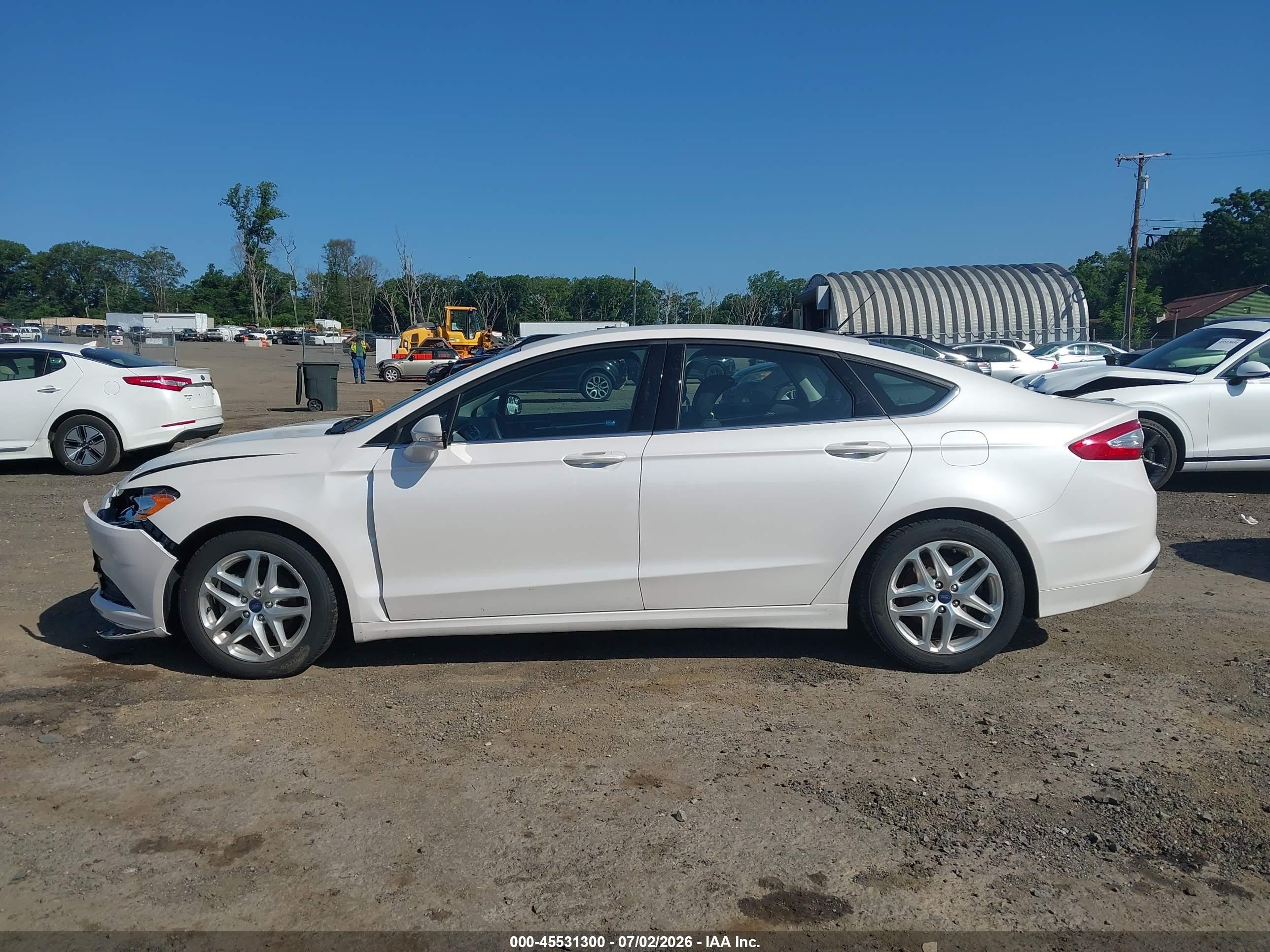2013 Ford Fusion Se White vin: 3FA6P0HR5DR316983