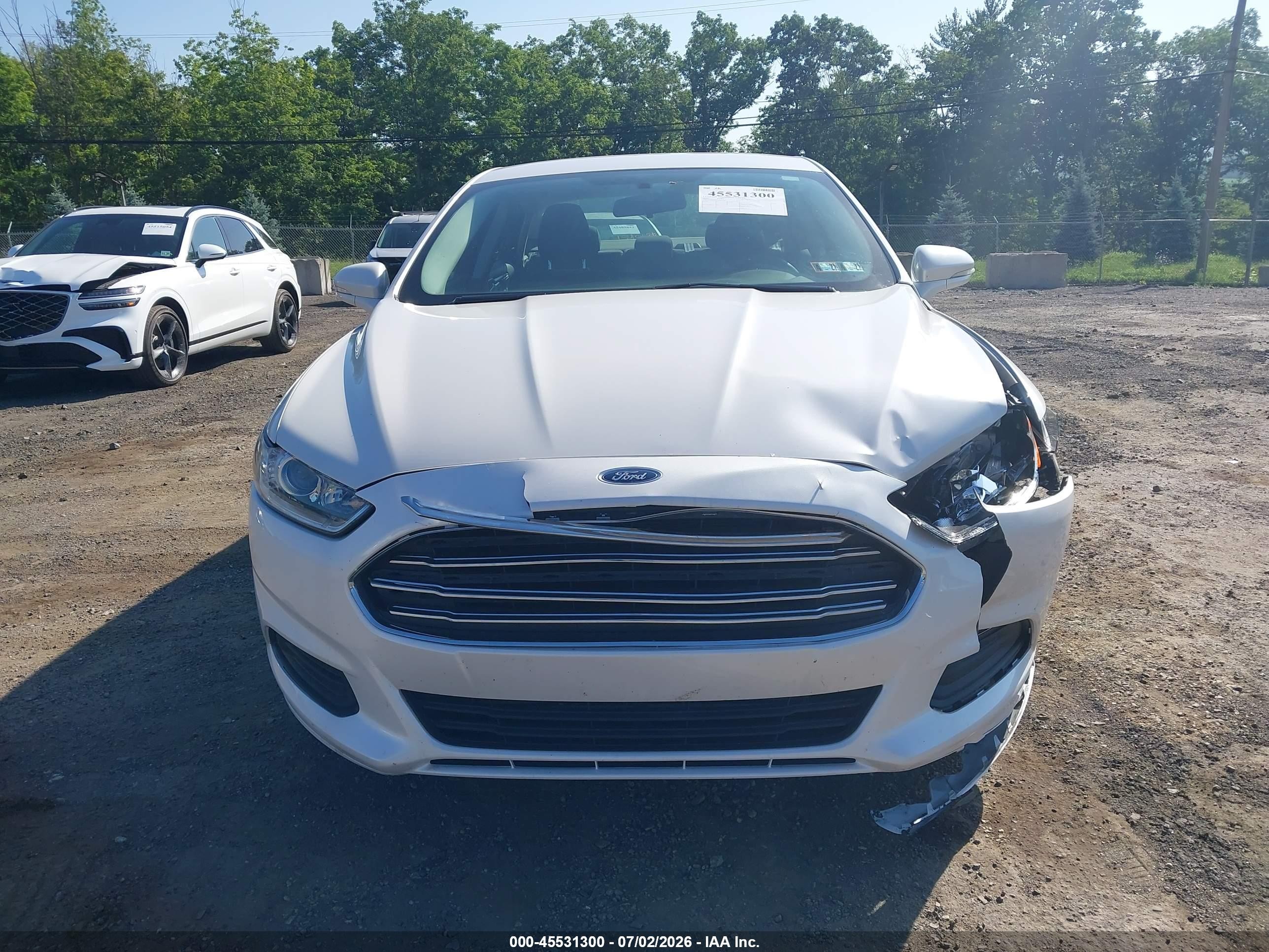 2013 Ford Fusion Se White vin: 3FA6P0HR5DR316983