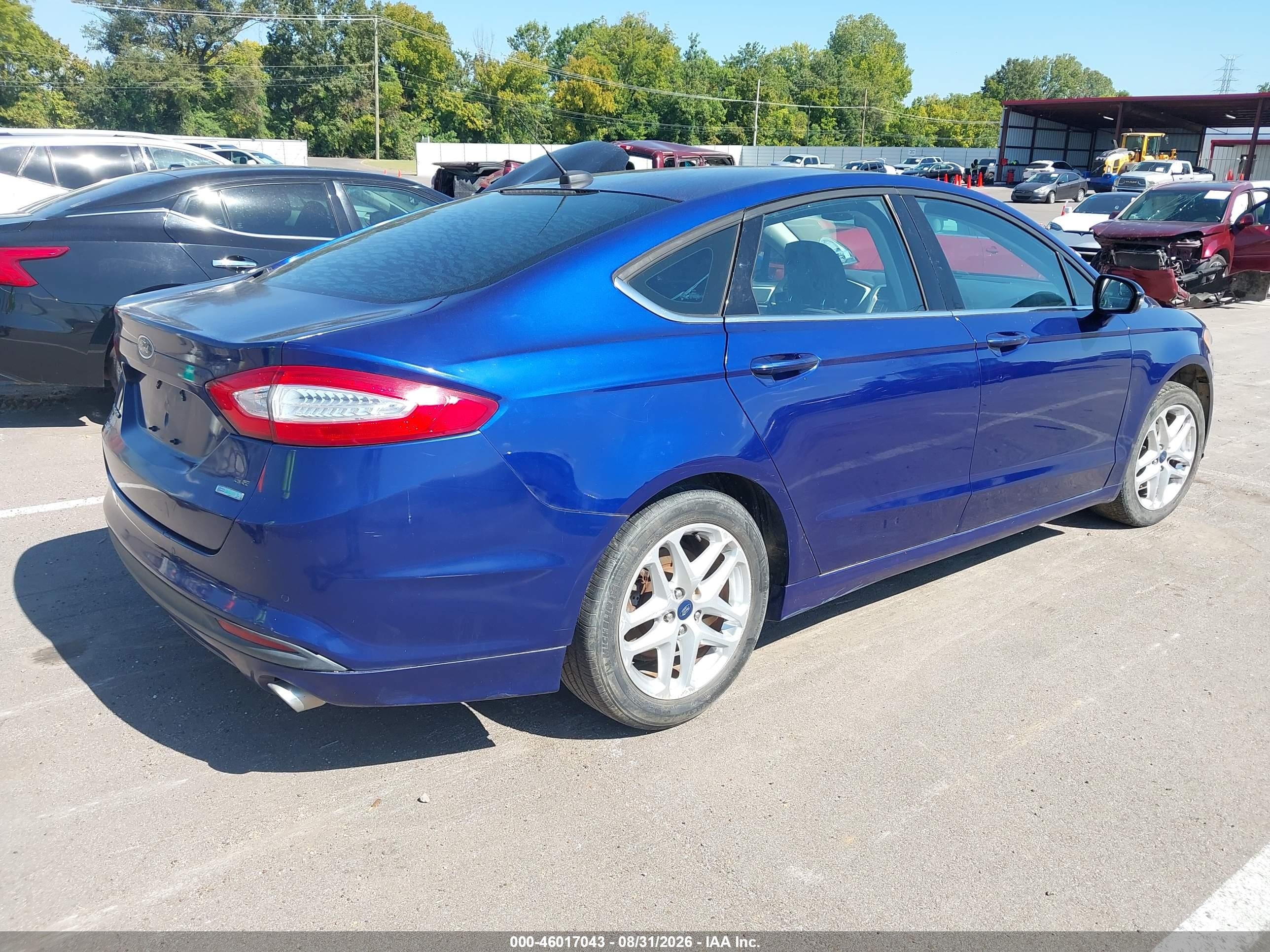 2013 Ford Fusion Se Blue vin: 3FA6P0HR5DR375662