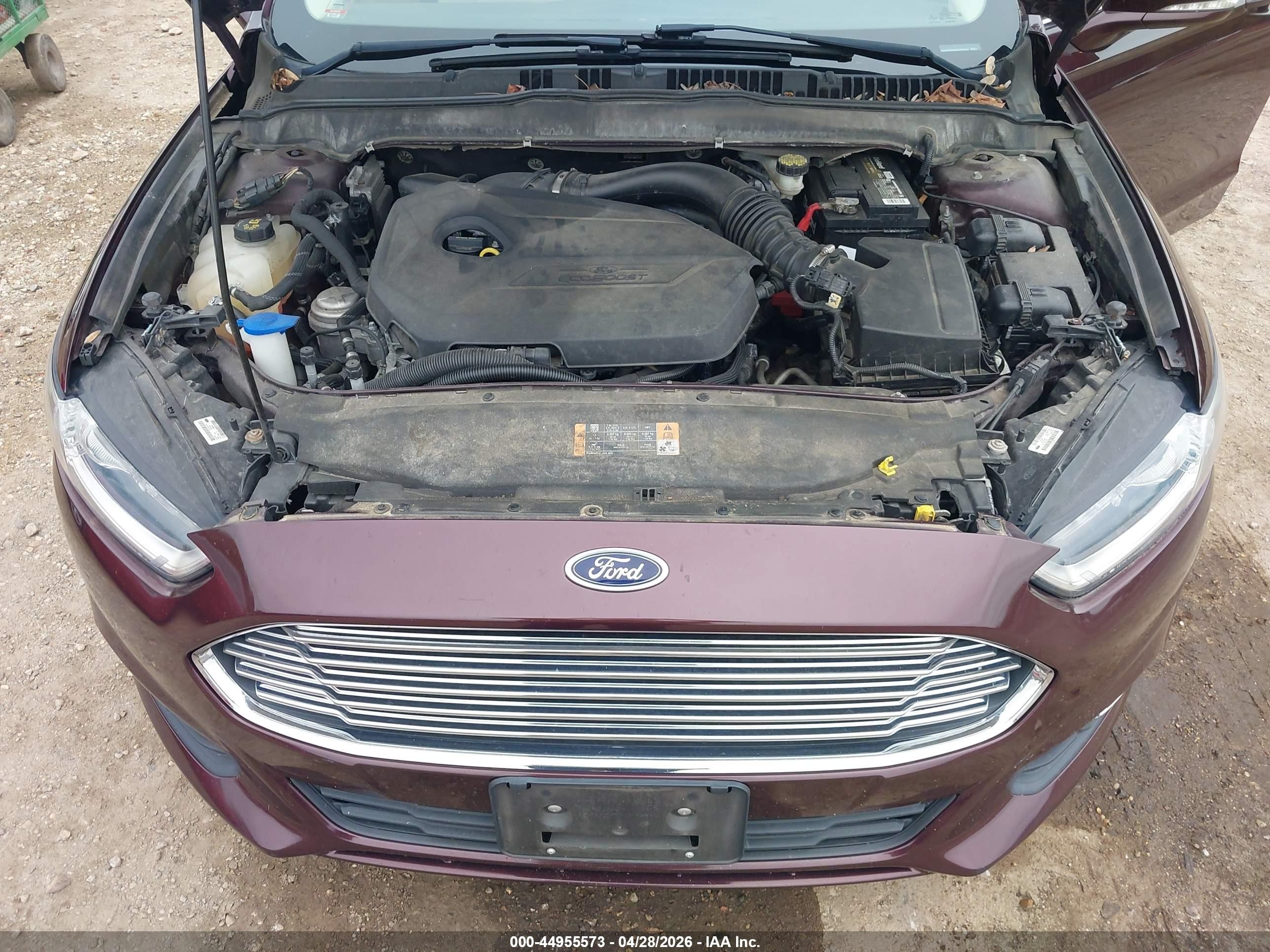2013 Ford Fusion Se Burgundy vin: 3FA6P0HR5DR376245