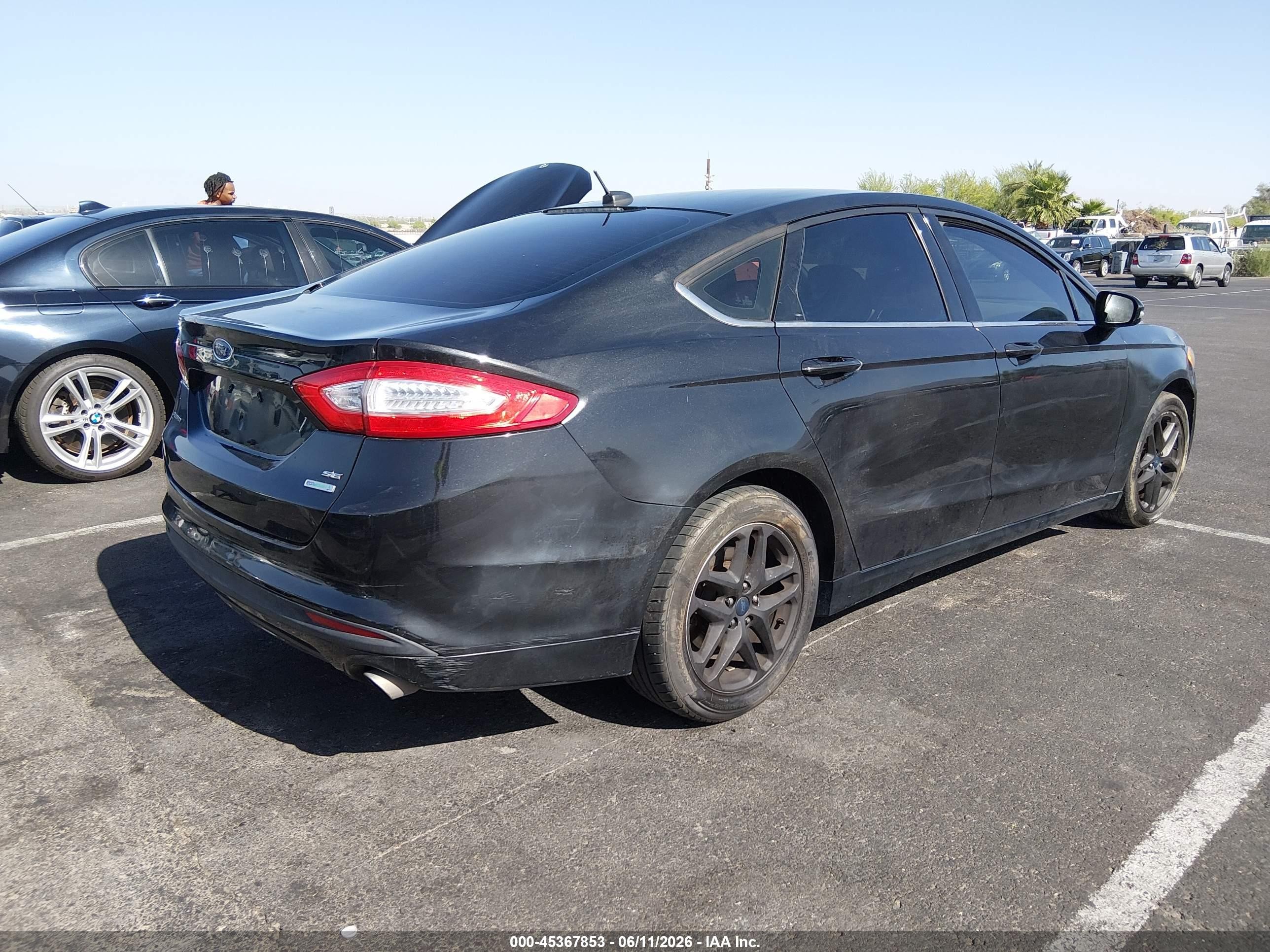 2013 Ford Fusion Se Black vin: 3FA6P0HR5DR379338