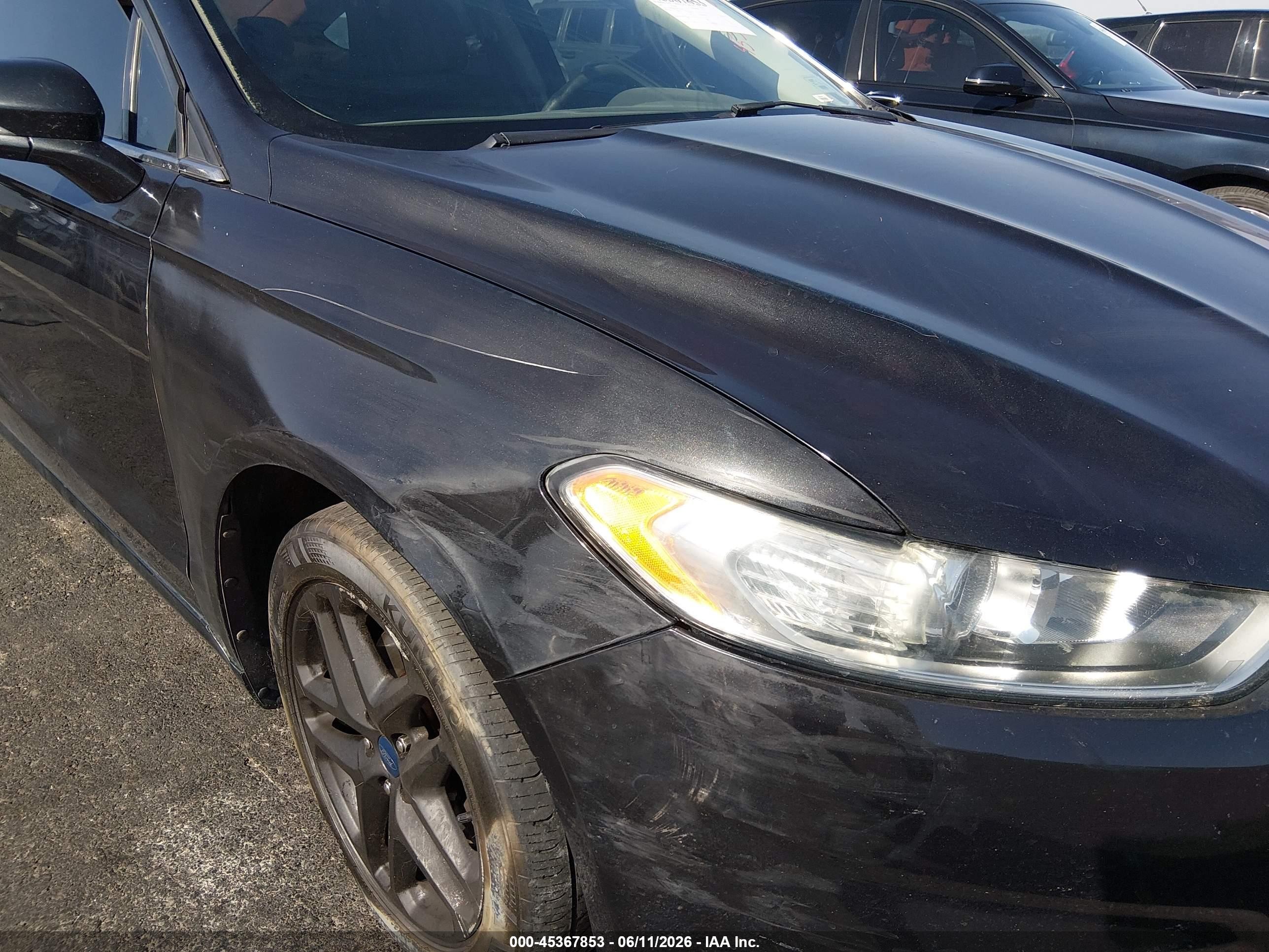2013 Ford Fusion Se Black vin: 3FA6P0HR5DR379338