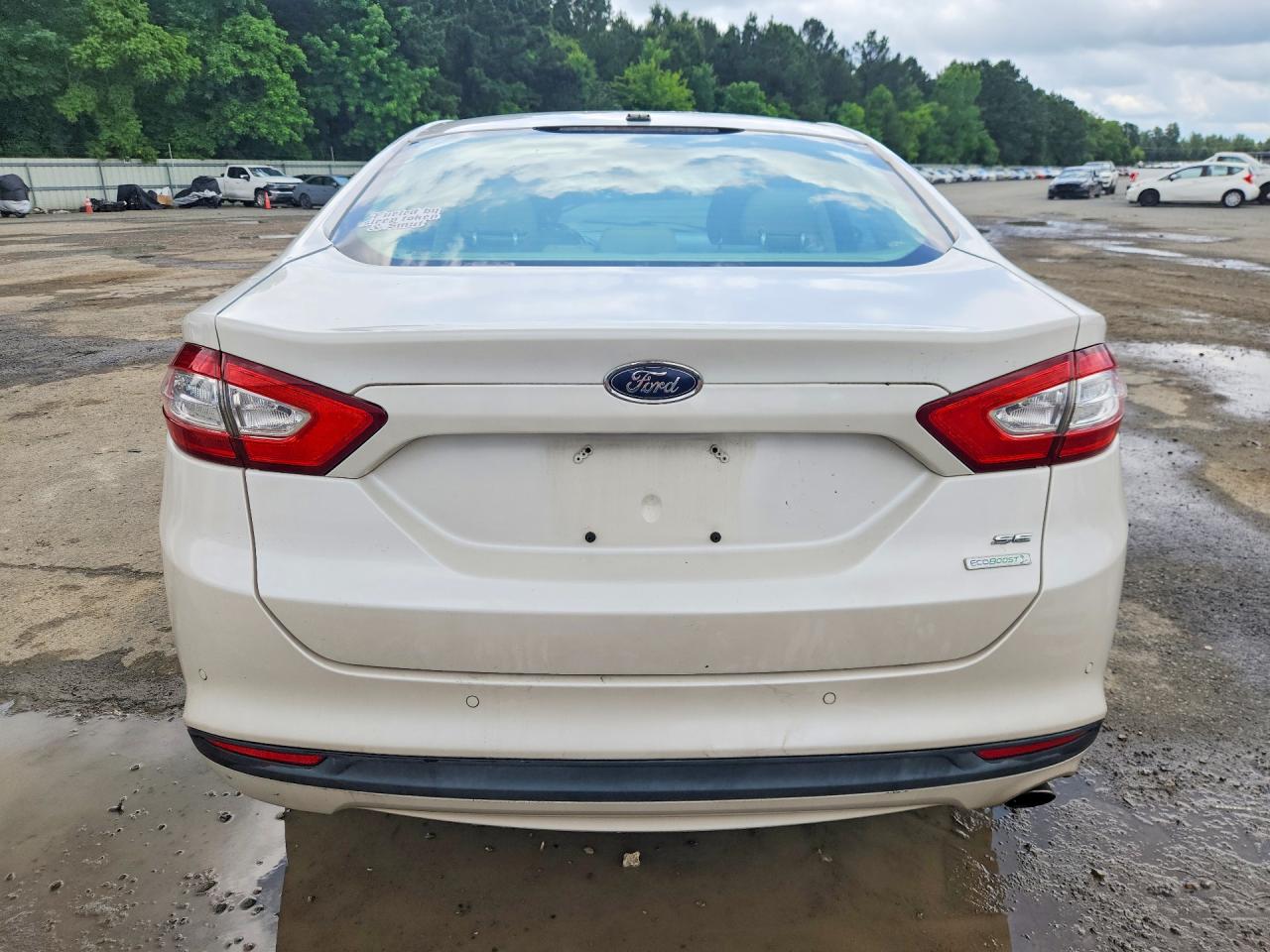 2013 Ford Fusion Se White vin: 3FA6P0HR6DR121992