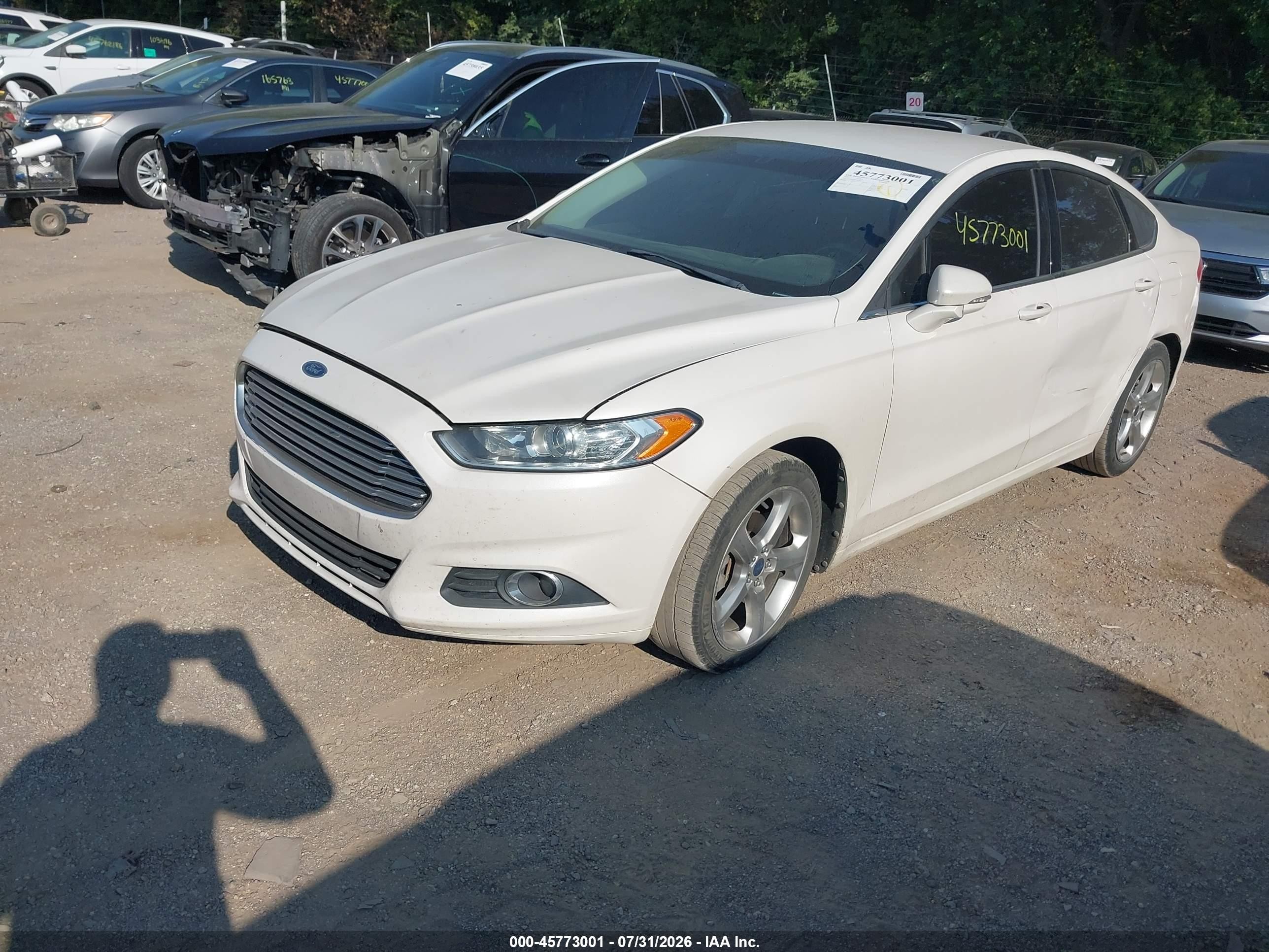 2013 Ford Fusion Se White vin: 3FA6P0HR6DR200157