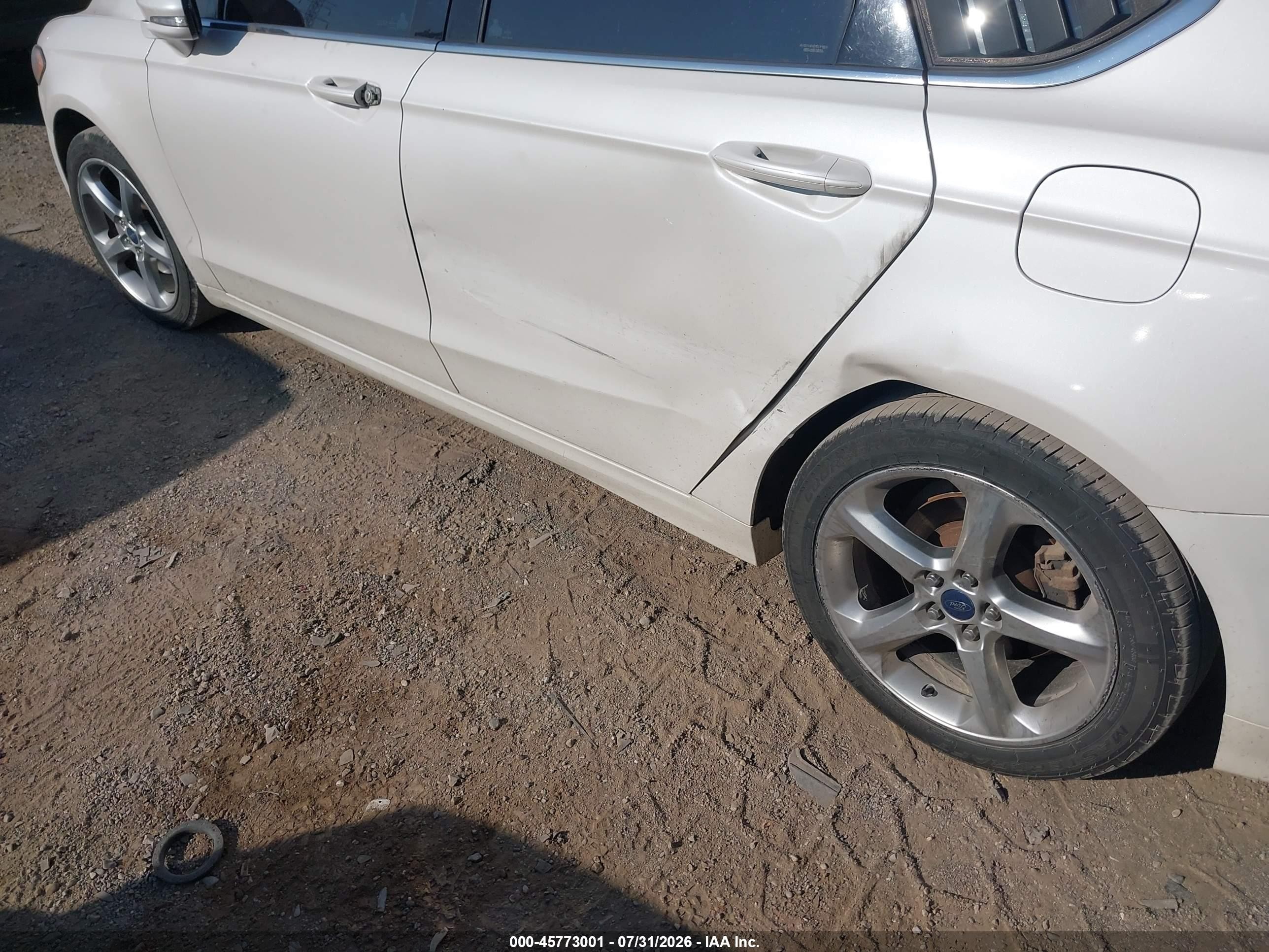 2013 Ford Fusion Se White vin: 3FA6P0HR6DR200157