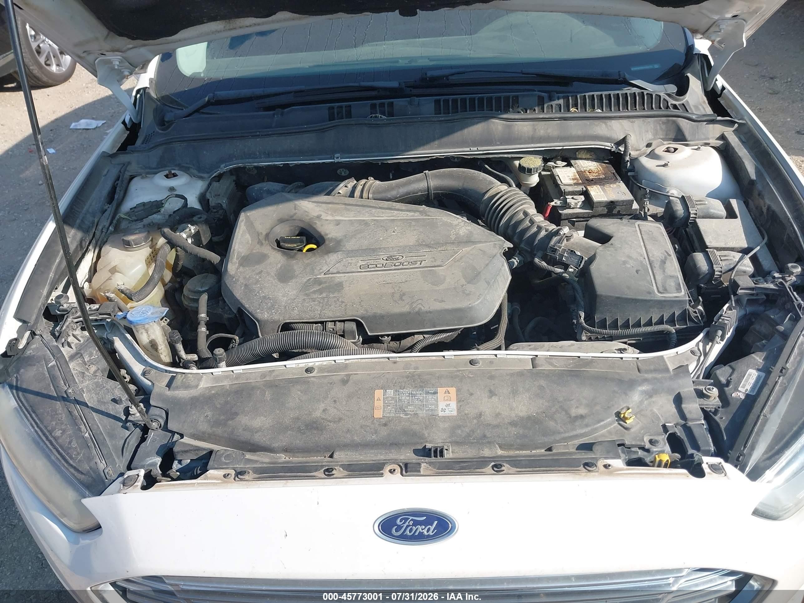 2013 Ford Fusion Se White vin: 3FA6P0HR6DR200157
