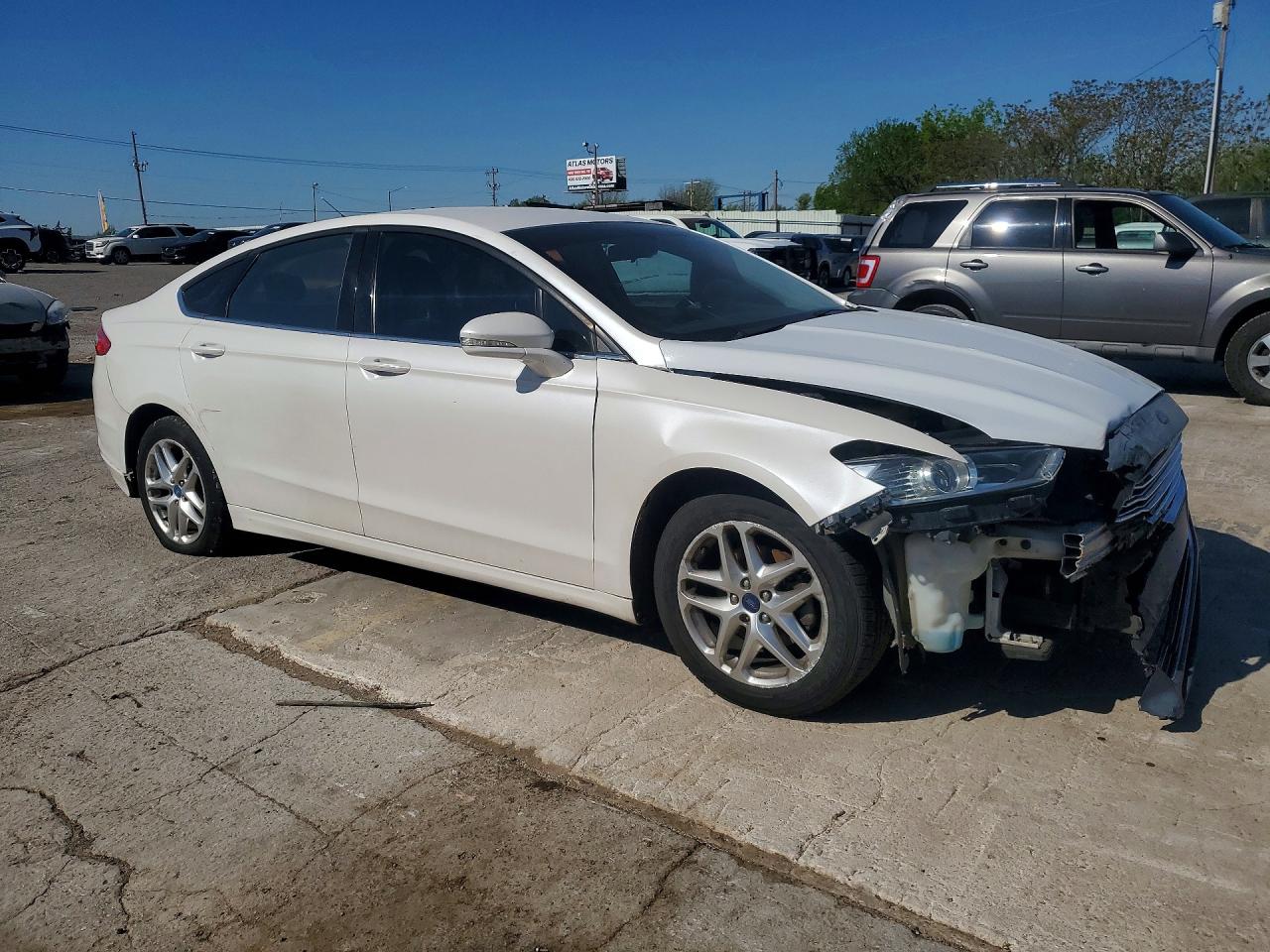 2013 Ford Fusion Se White vin: 3FA6P0HR6DR201882