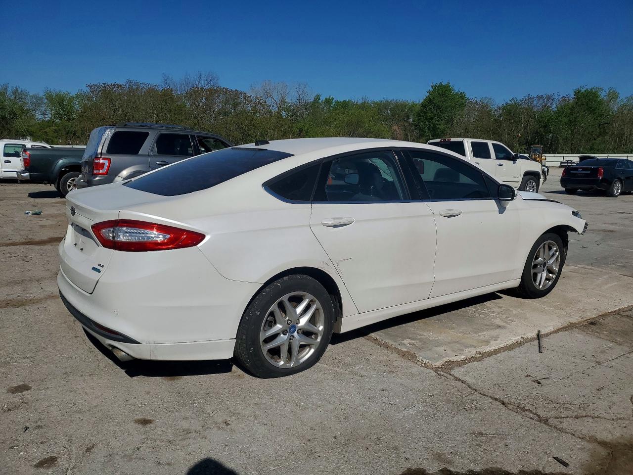 2013 Ford Fusion Se White vin: 3FA6P0HR6DR201882