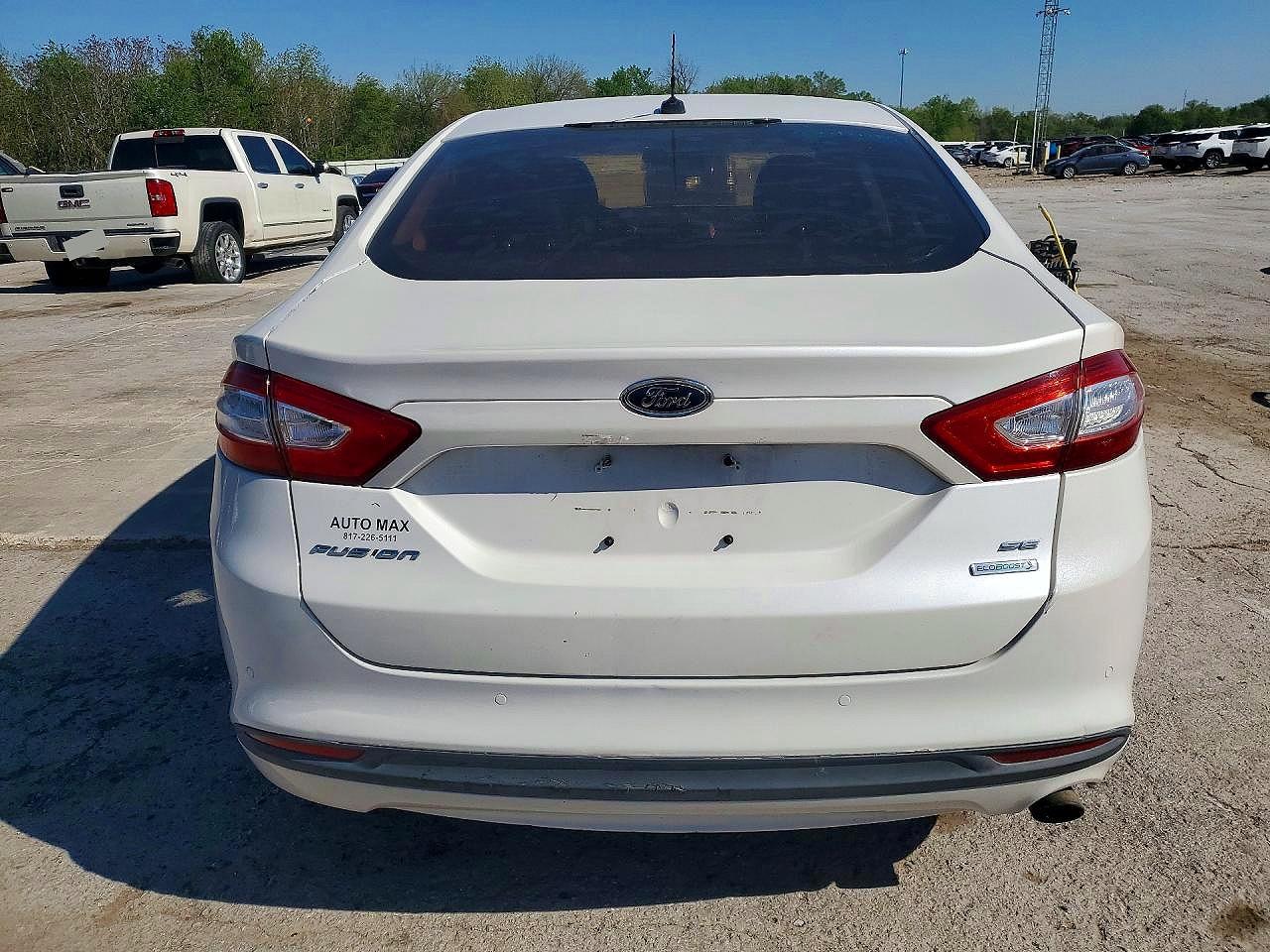 2013 Ford Fusion Se White vin: 3FA6P0HR6DR201882