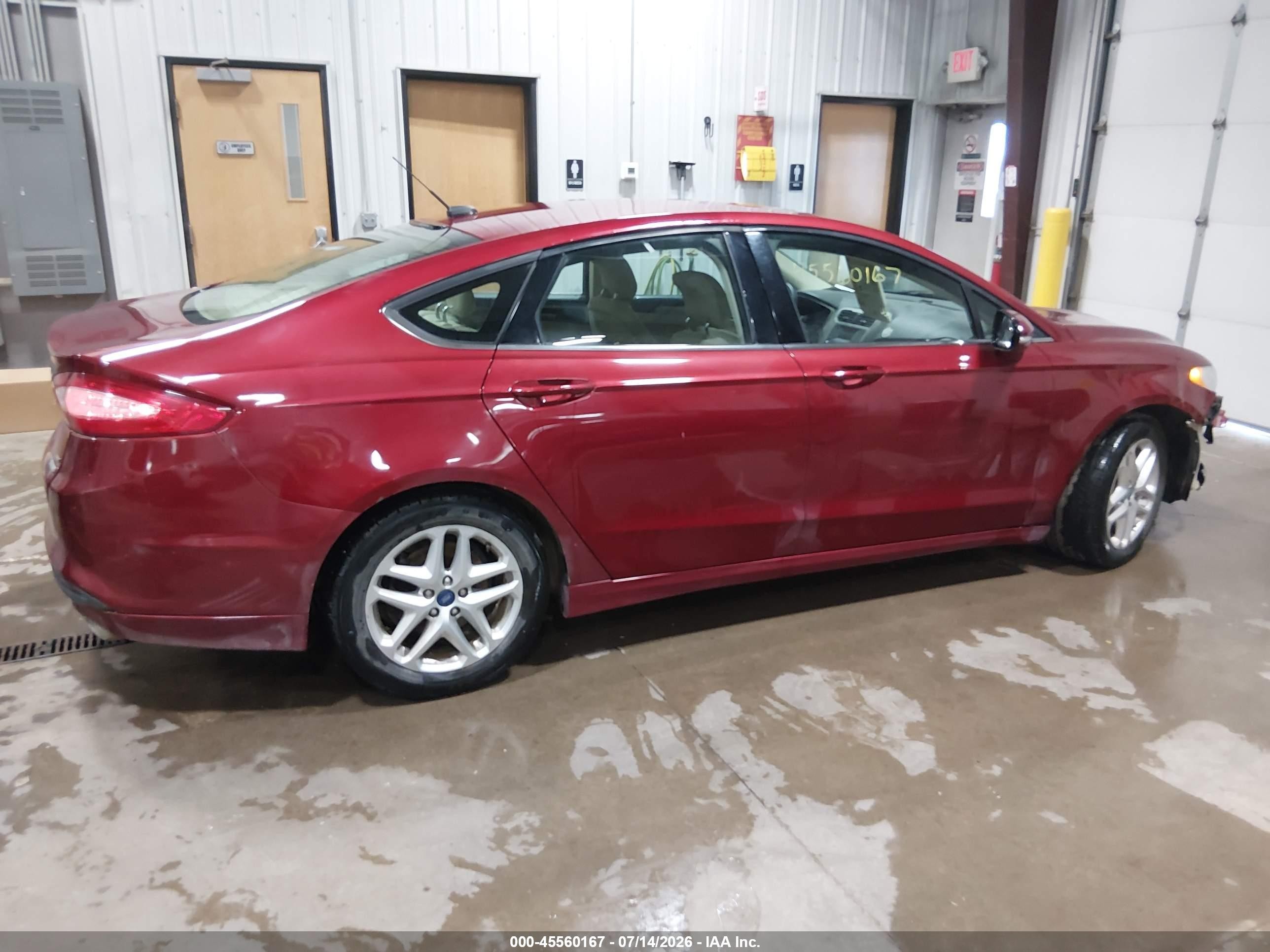 2013 Ford Fusion Se Burgundy vin: 3FA6P0HR6DR233546