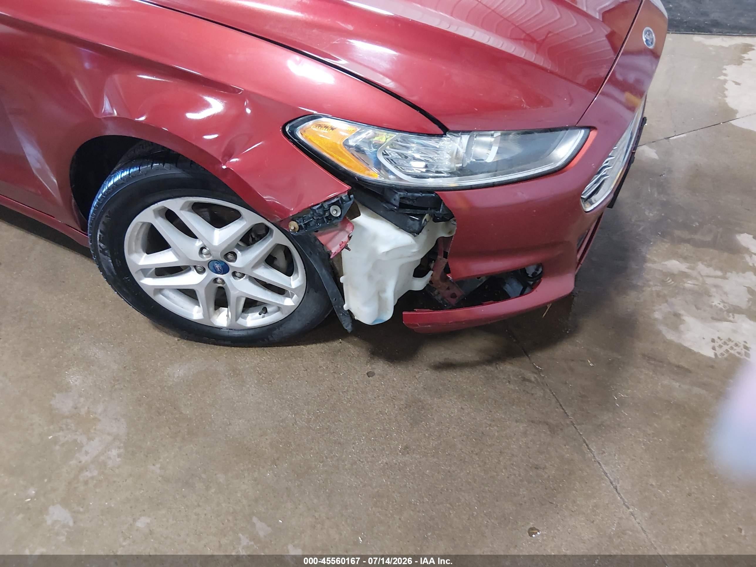 2013 Ford Fusion Se Burgundy vin: 3FA6P0HR6DR233546