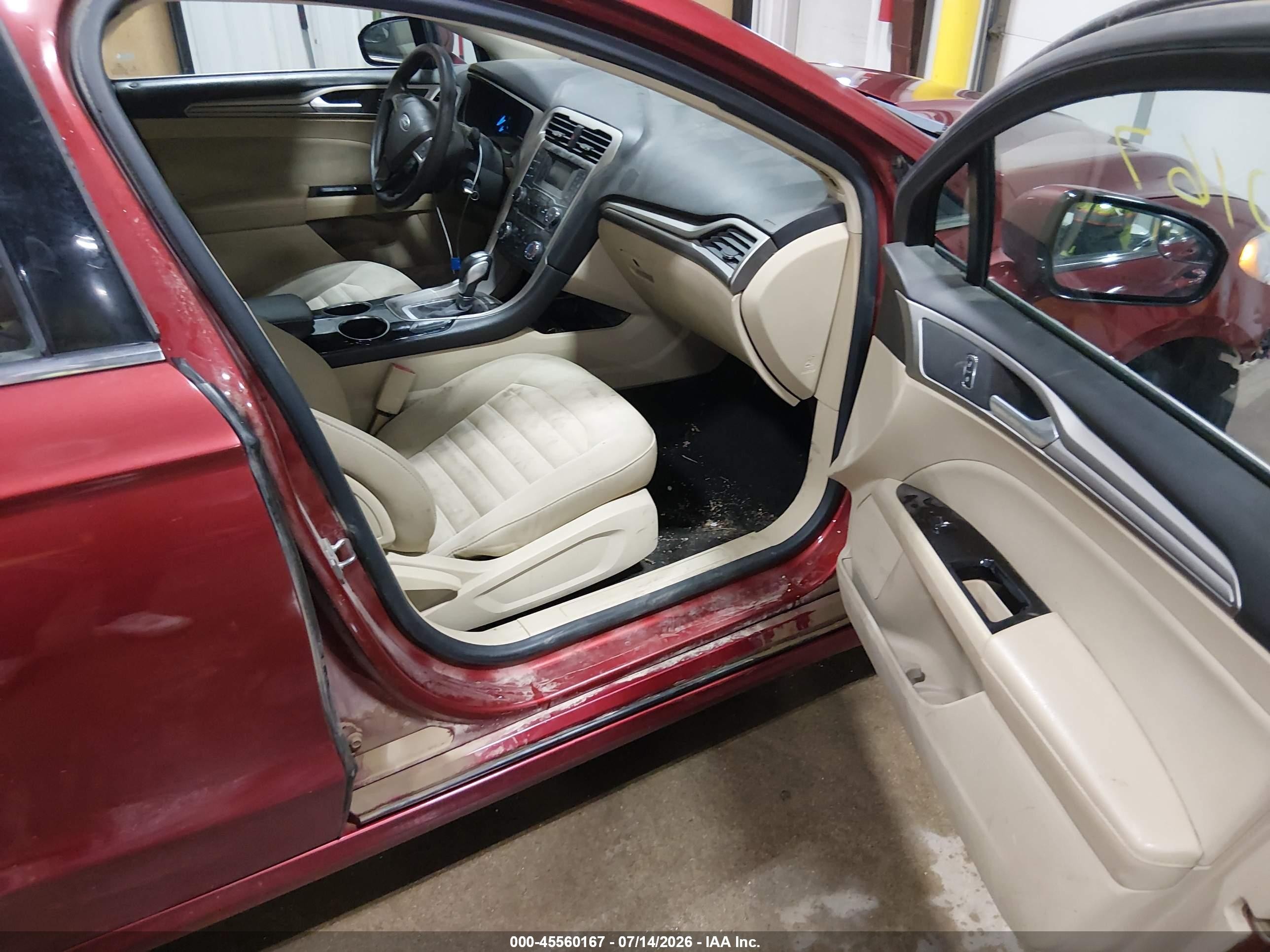 2013 Ford Fusion Se Burgundy vin: 3FA6P0HR6DR233546