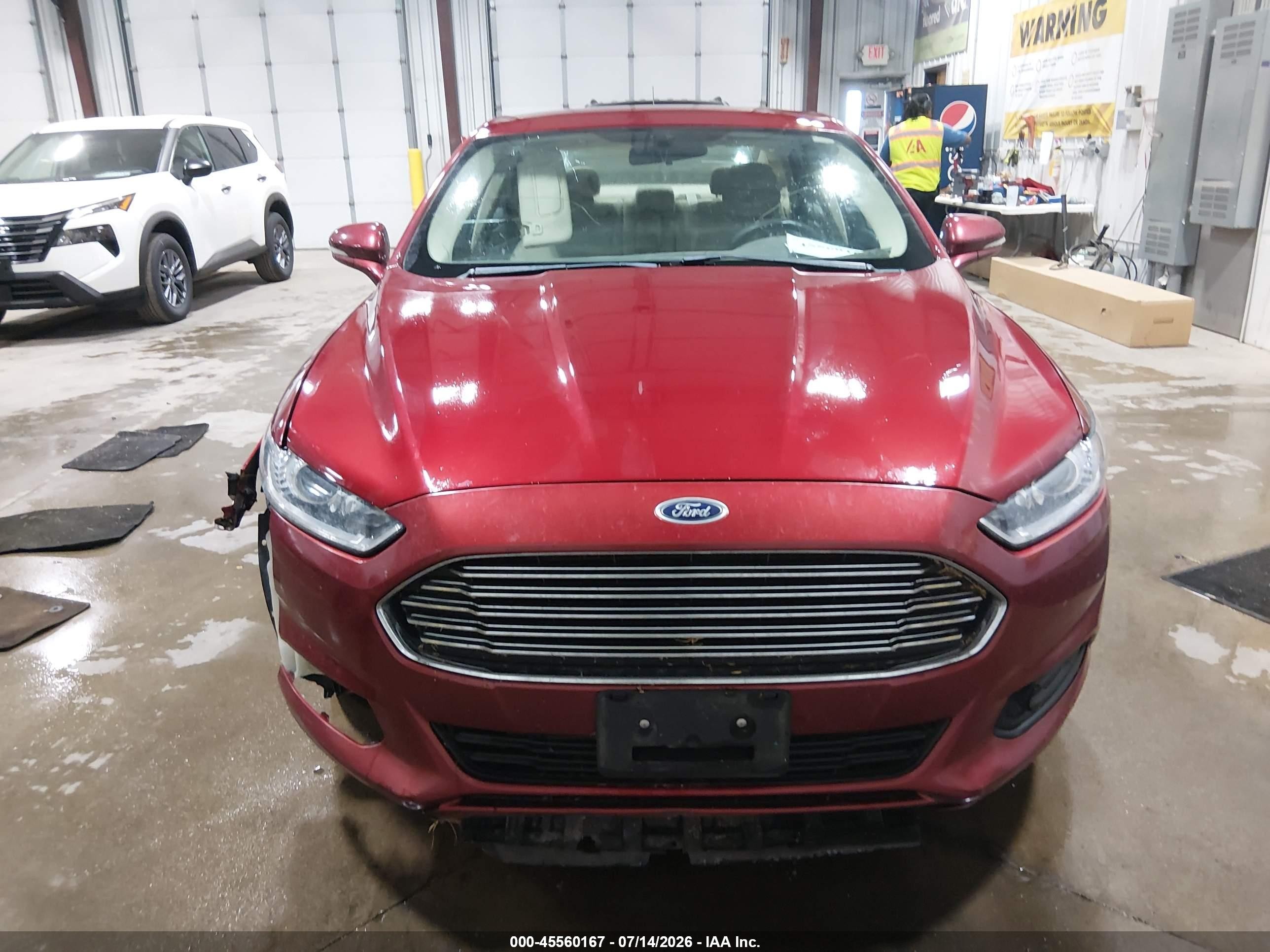 2013 Ford Fusion Se Burgundy vin: 3FA6P0HR6DR233546